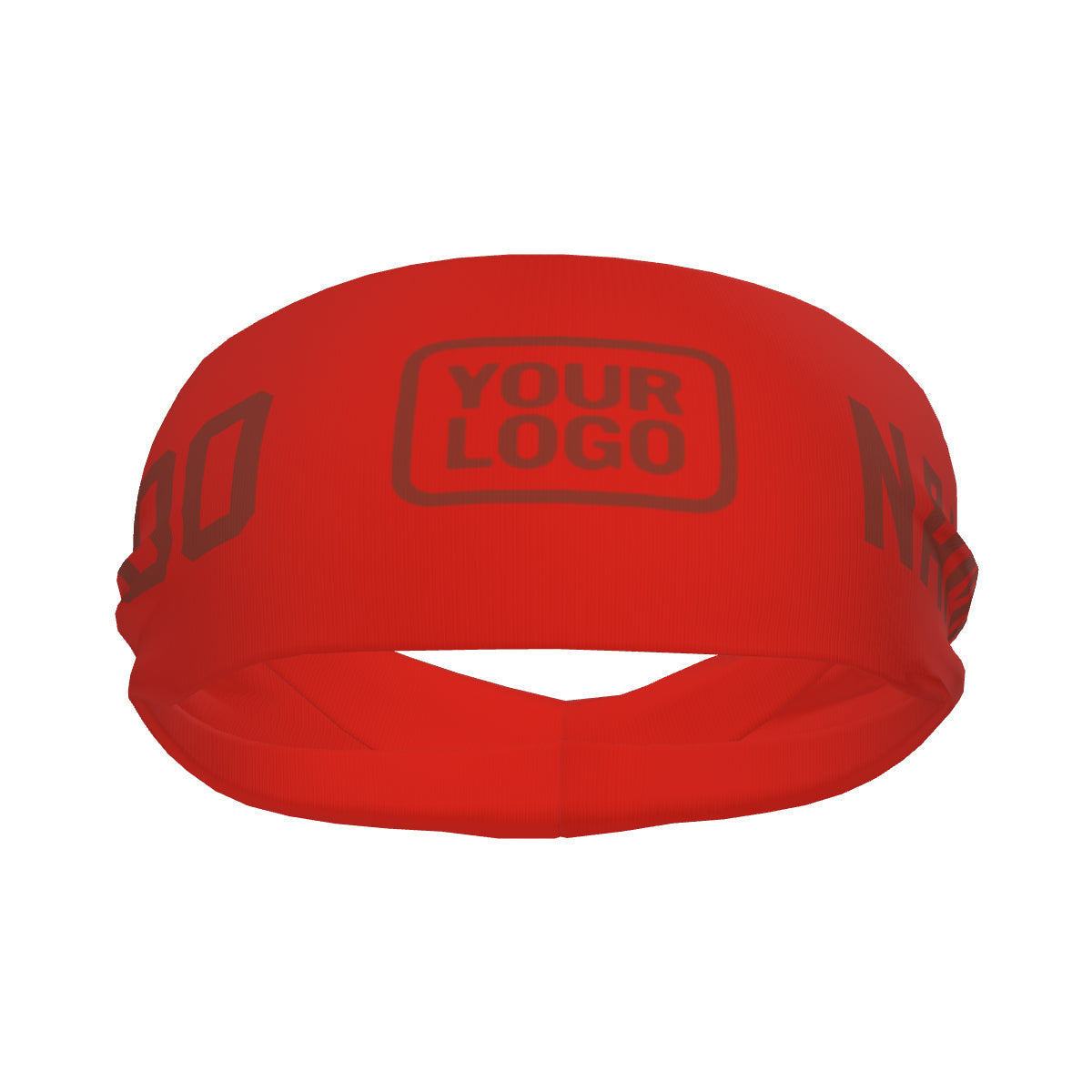Bandeau de sport personnalisé orange, rouge et corail
