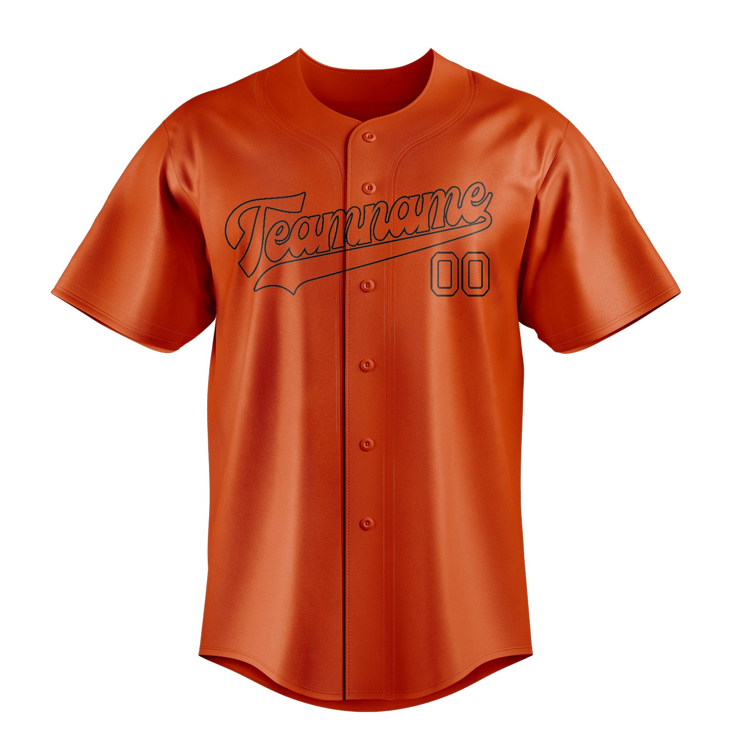 Maillot de baseball personnalisé orange rouge noir