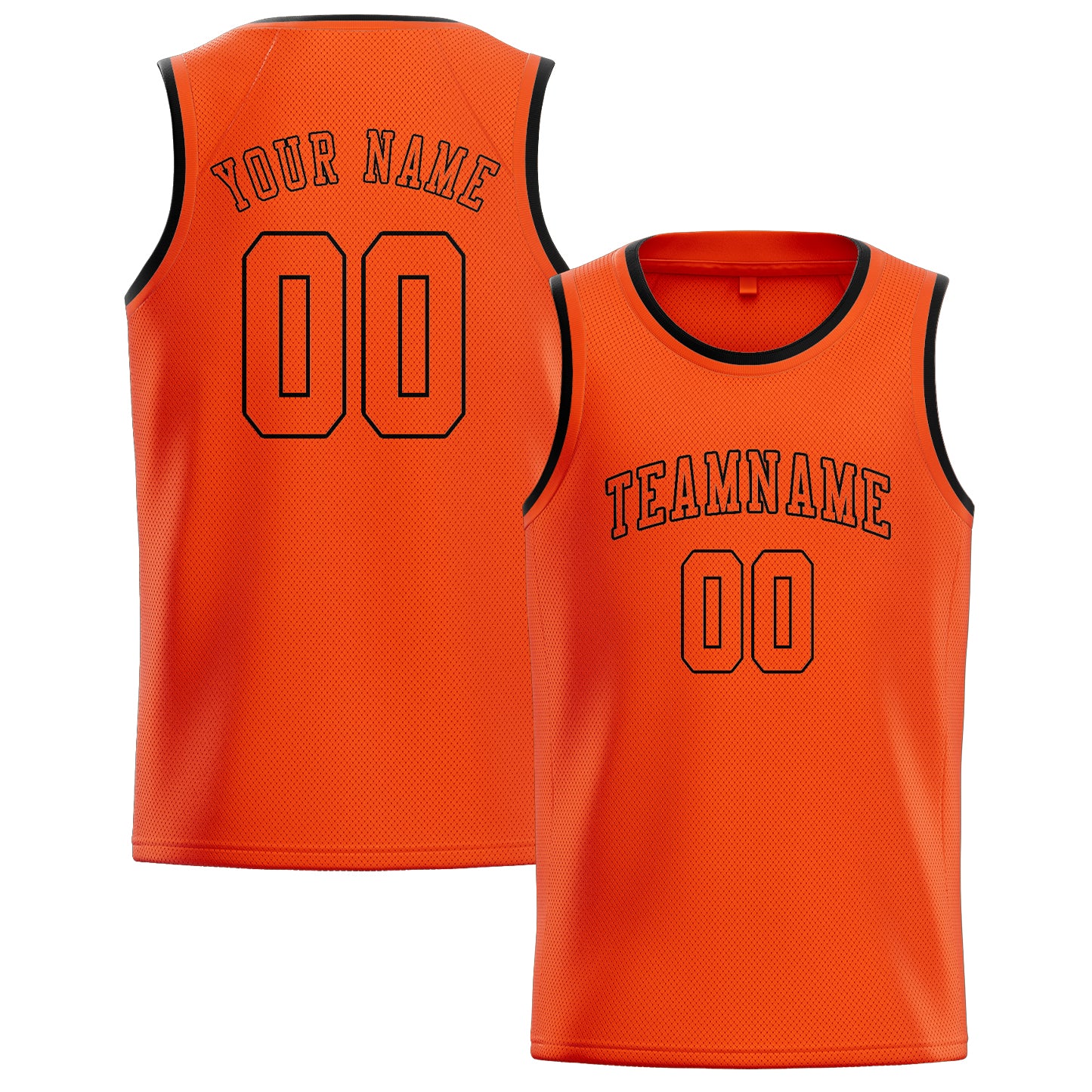 Maillot de basketball personnalisé orange-rouge