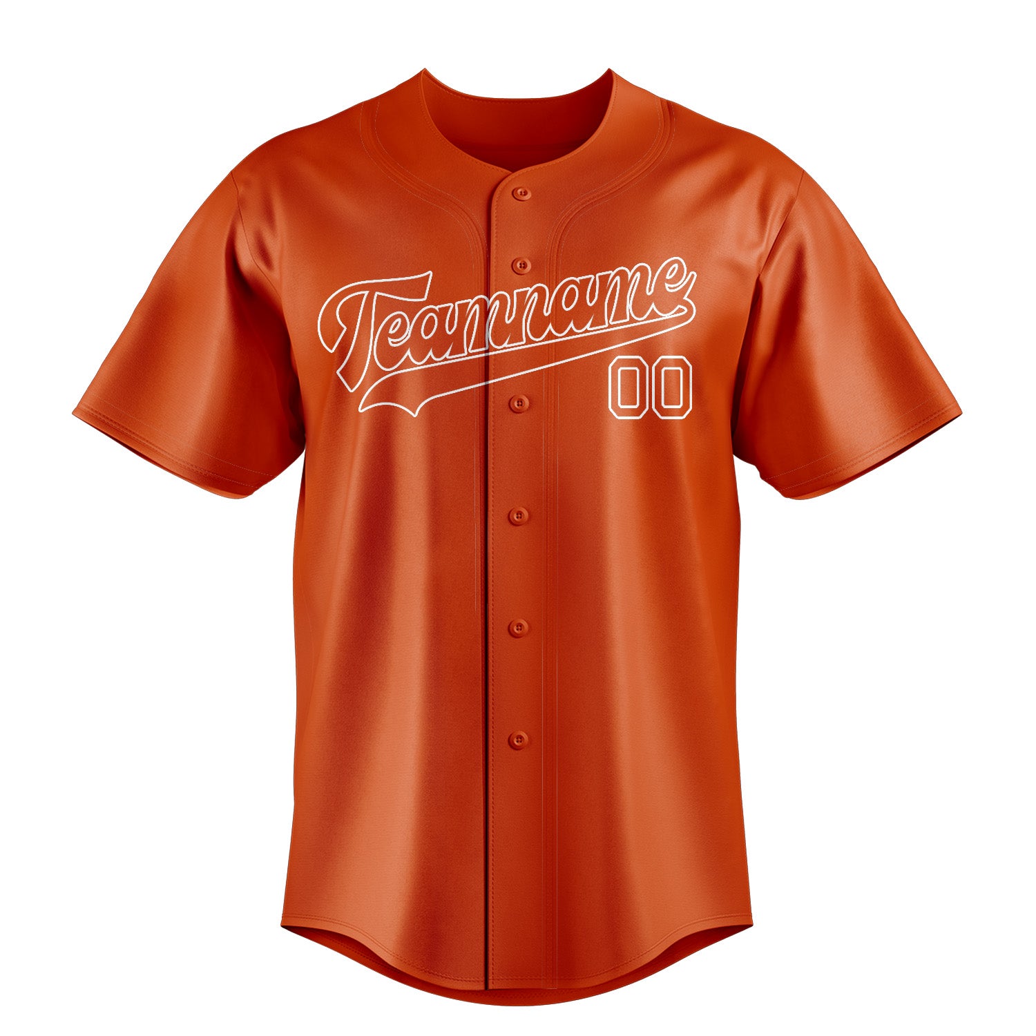 Maillot de baseball personnalisé orange, rouge et blanc