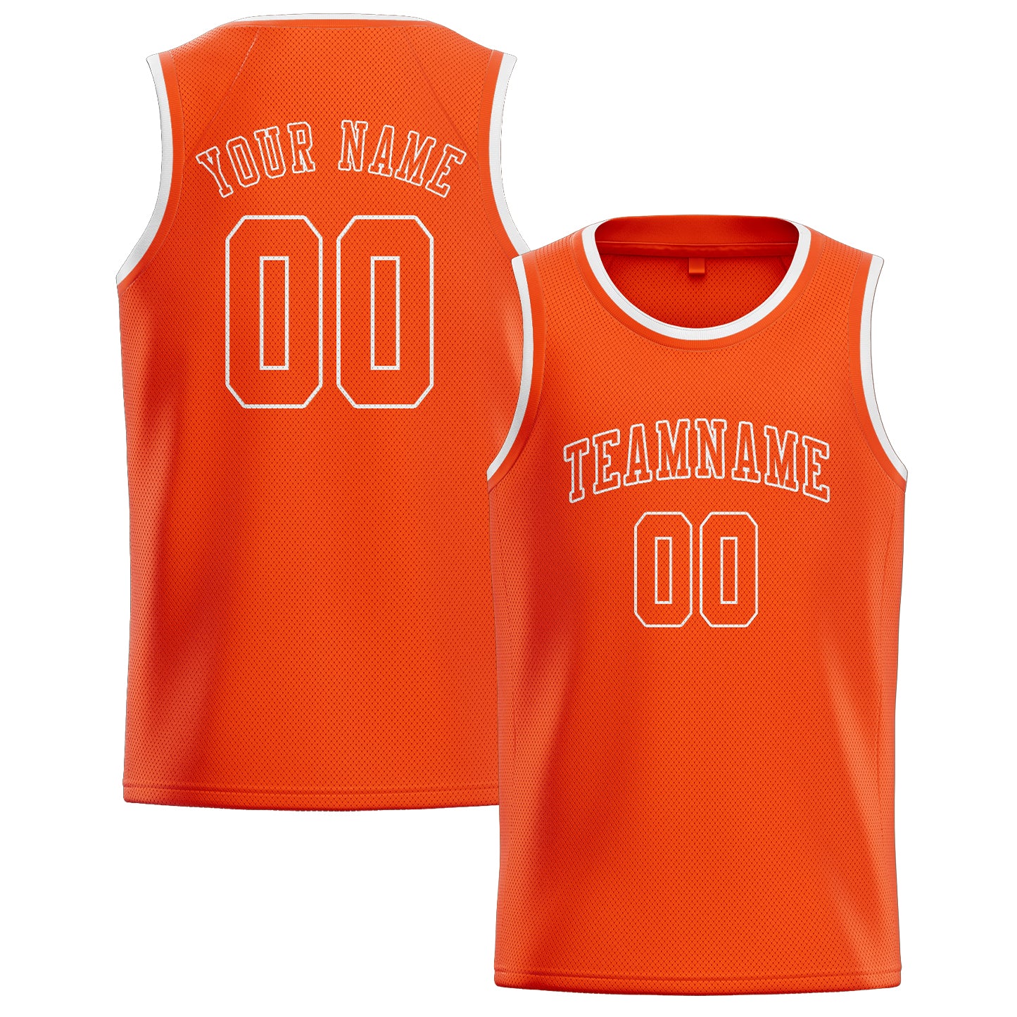 Maillot de basketball personnalisé orange-rouge