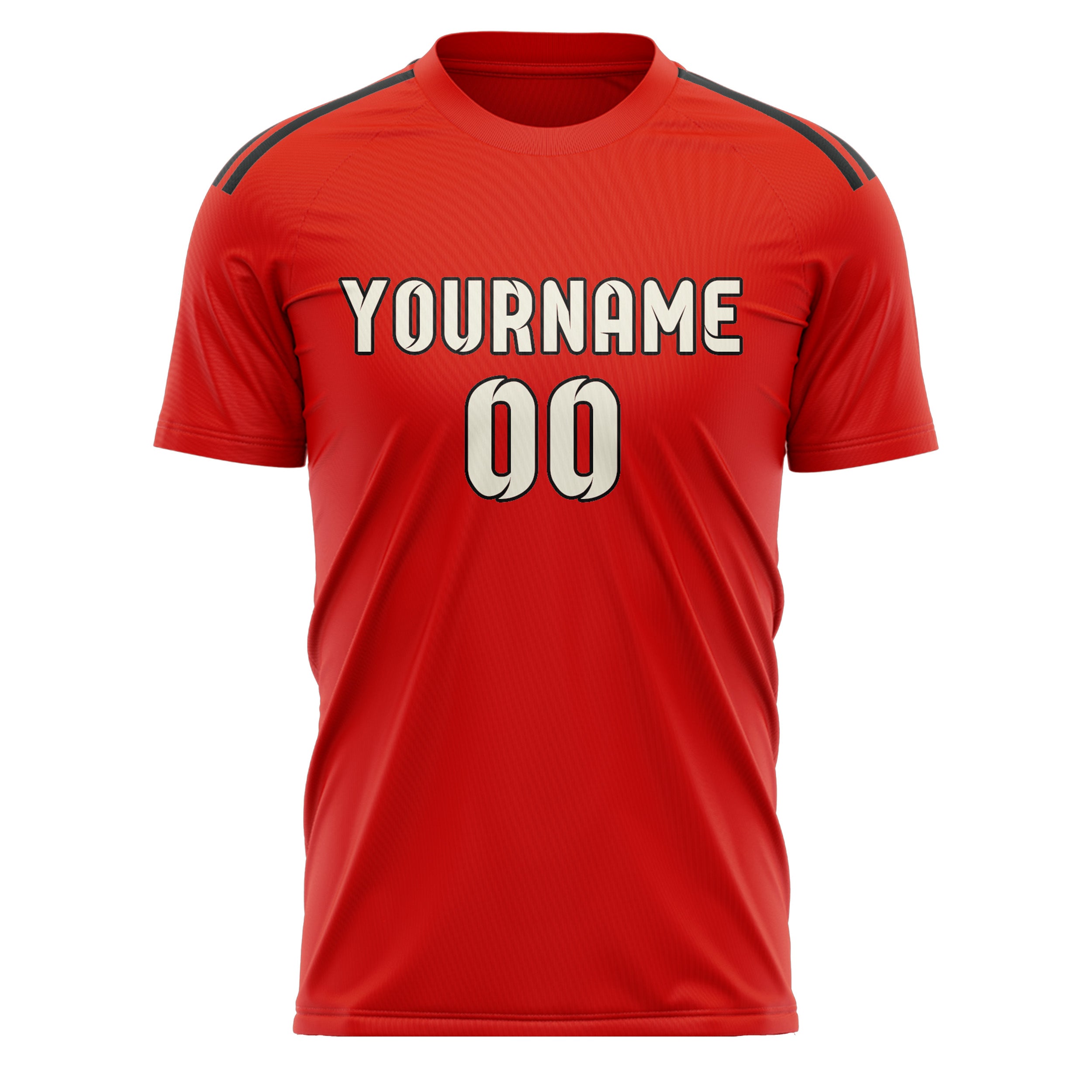 Custom Orange Red Cream Soccer Jersey