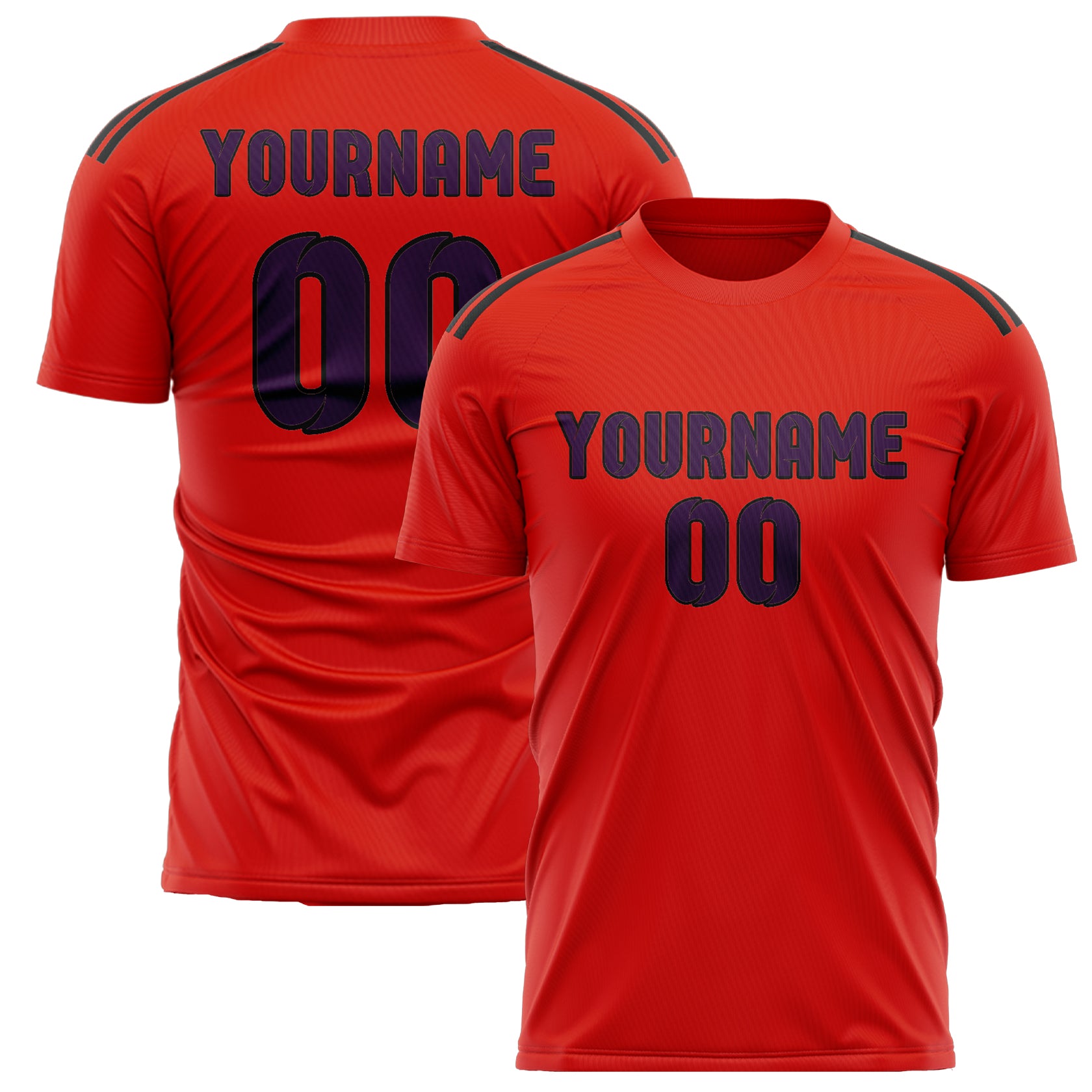 Custom Orange Red Purple Soccer Jersey