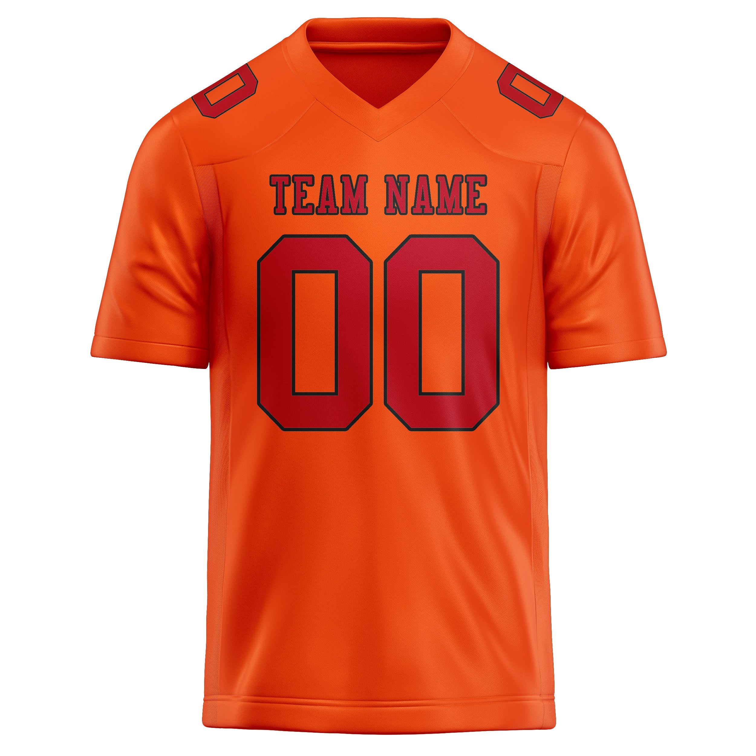 Maillot de football personnalisé orange et rouge