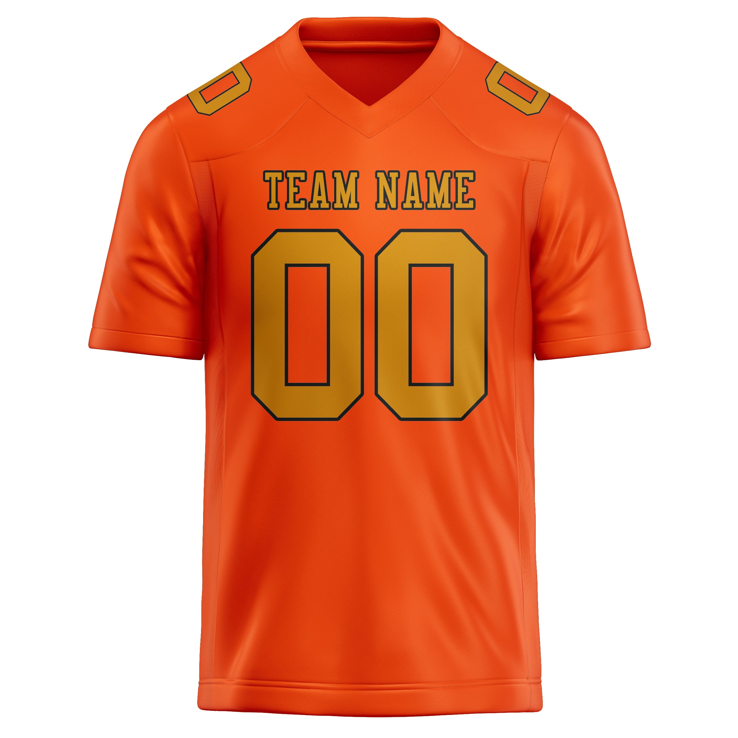Maillot de football personnalisé orange, rouge et jaune