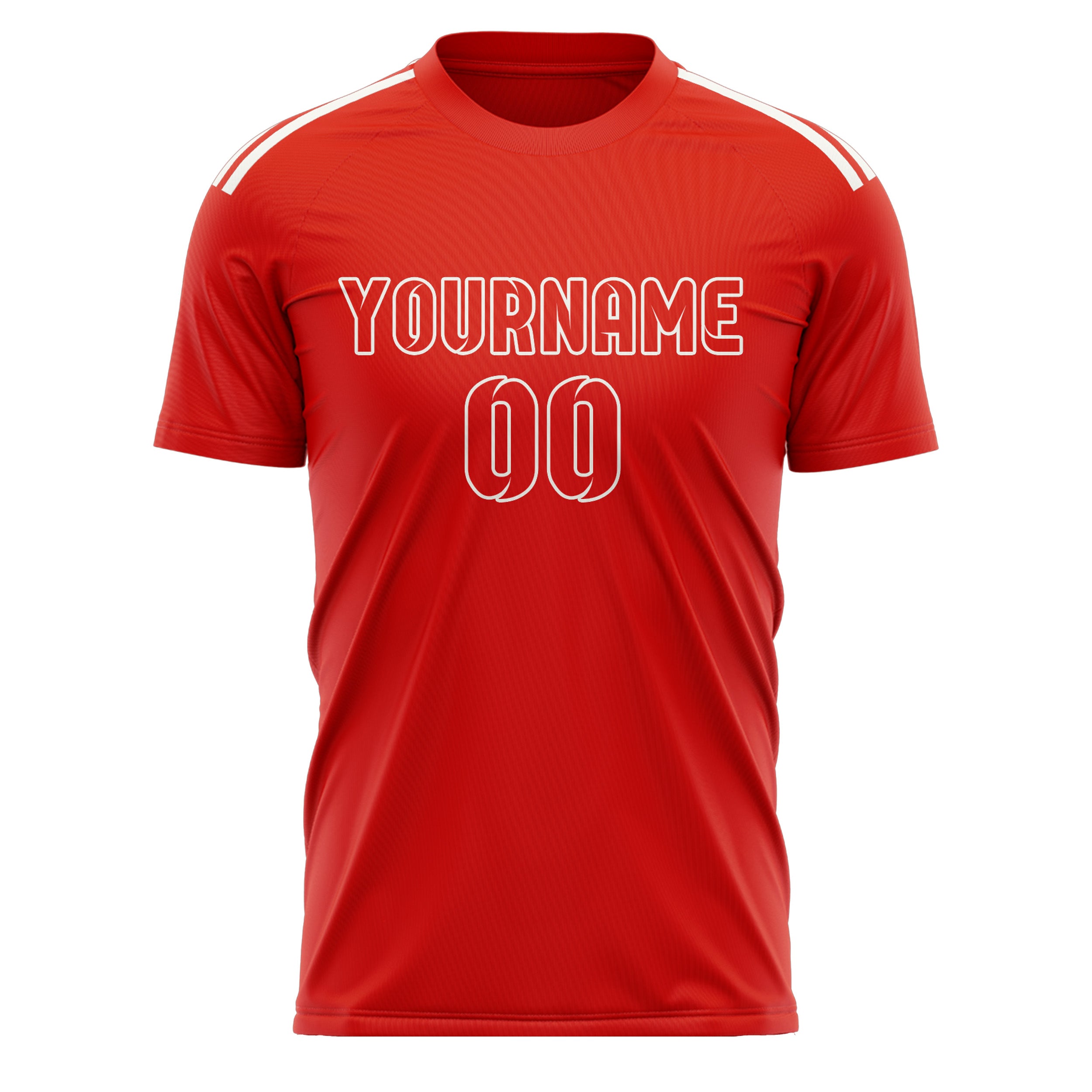 Maillot de football personnalisé orange-rouge