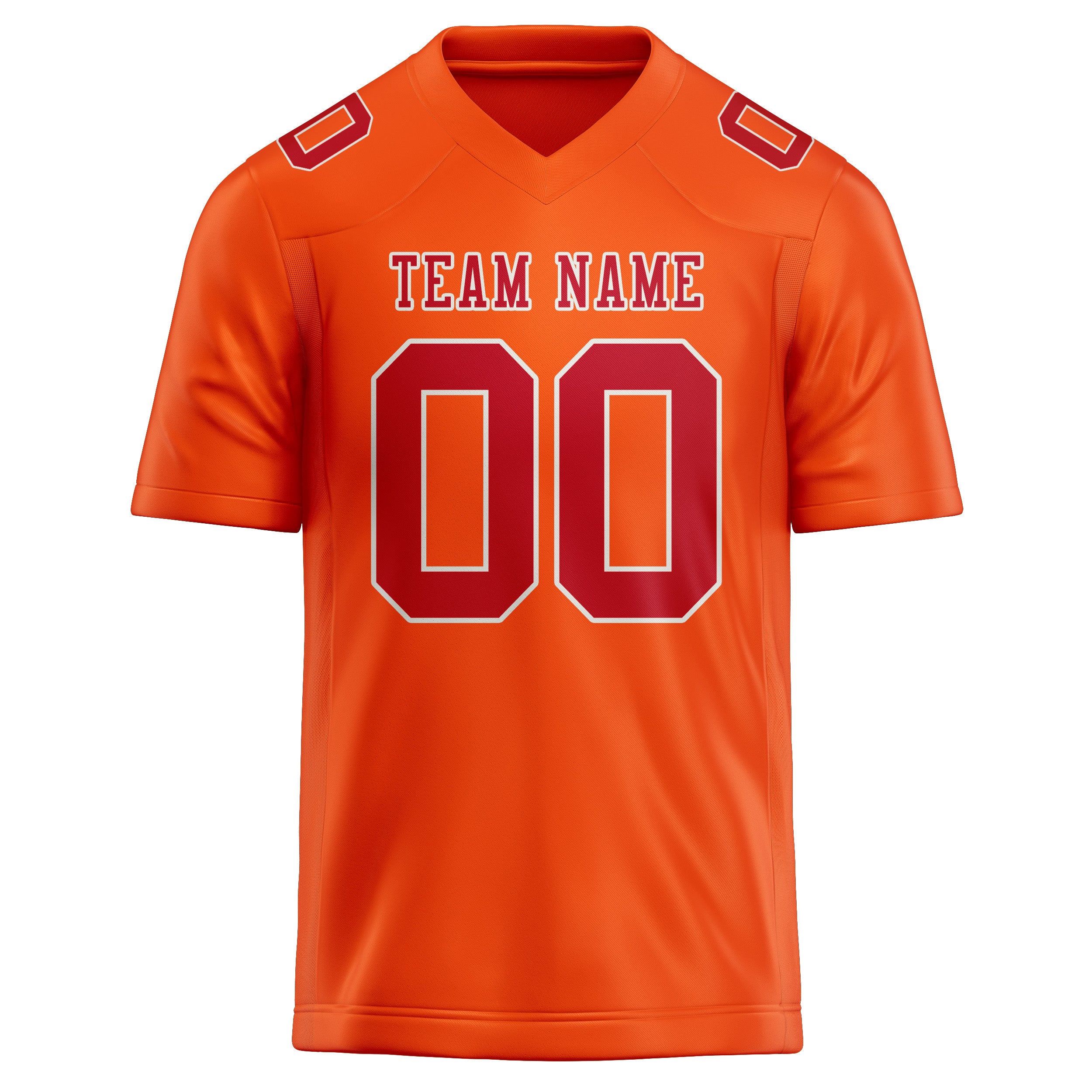 Maillot de football personnalisé orange et rouge
