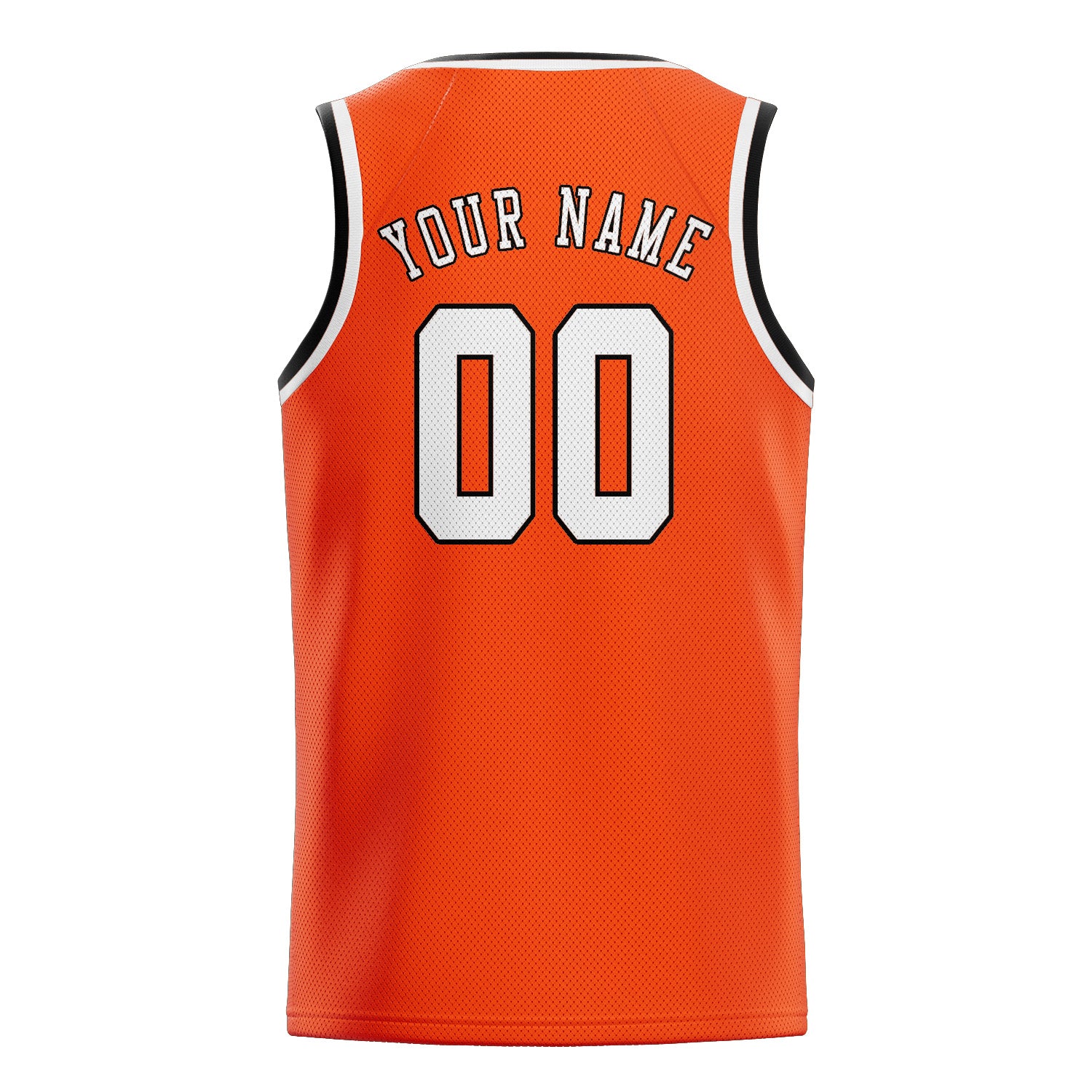 Maillot de basketball personnalisé orange, rouge et blanc
