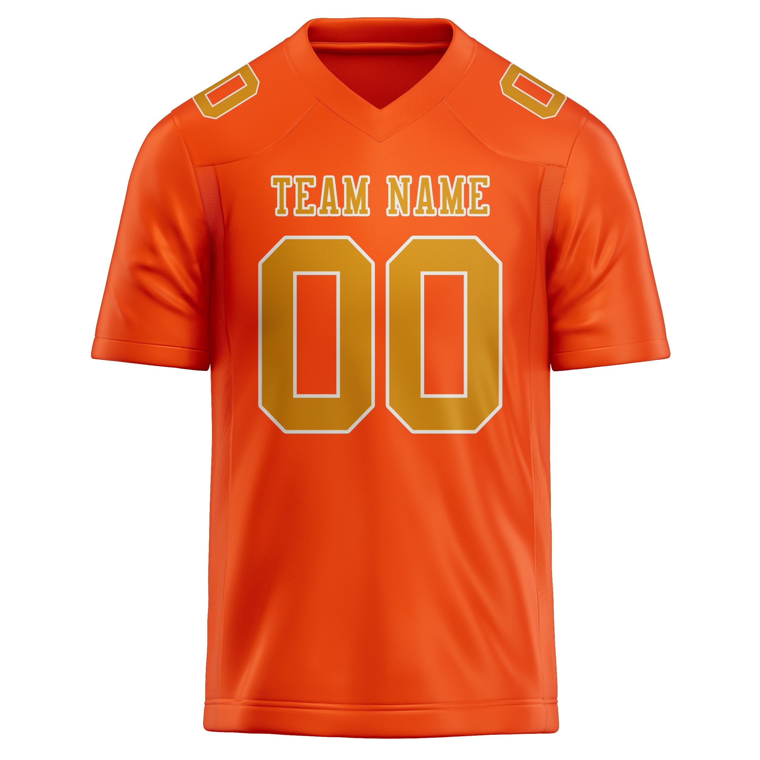 Maillot de football personnalisé orange, rouge et jaune