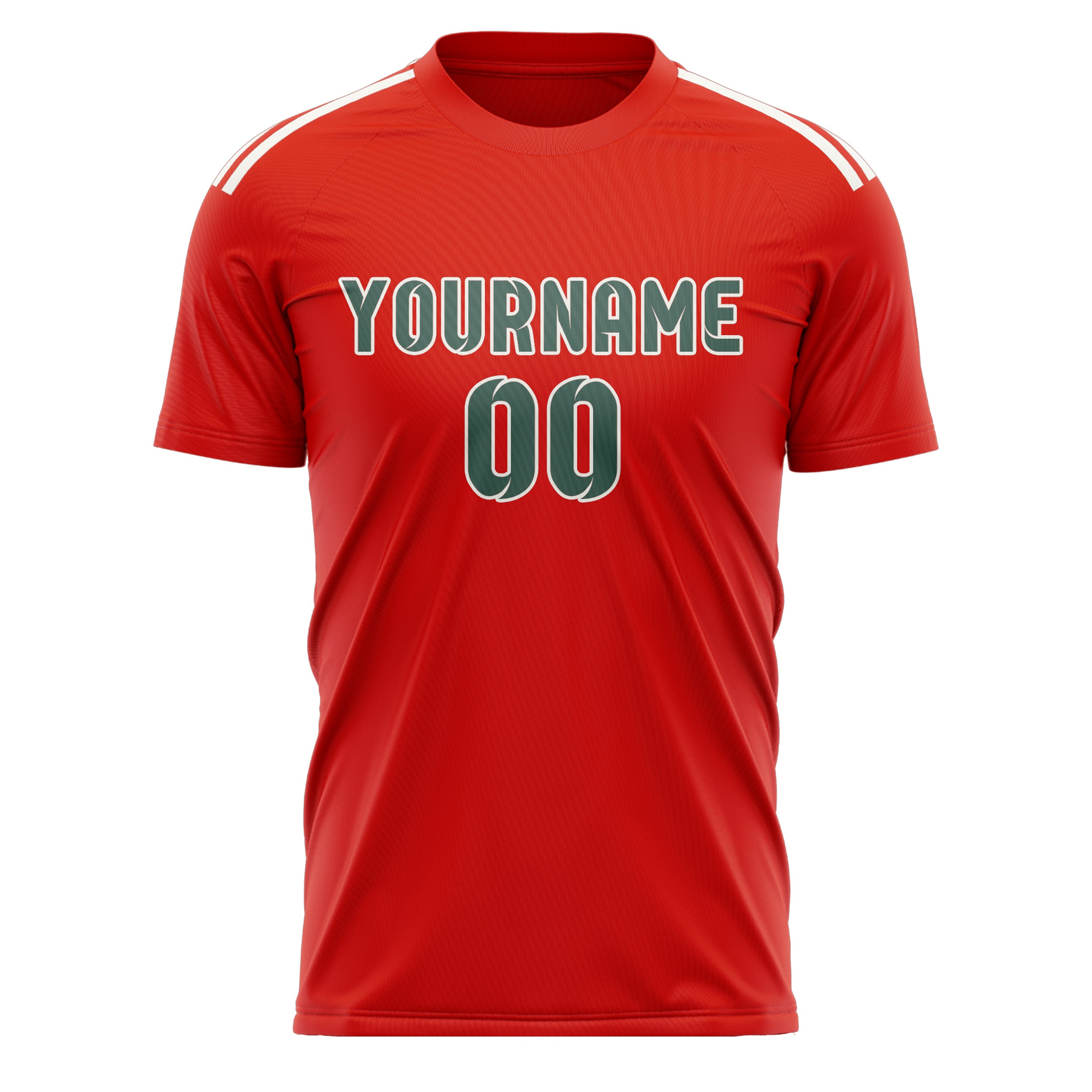 Maillot de football personnalisé orange rouge bleu vert