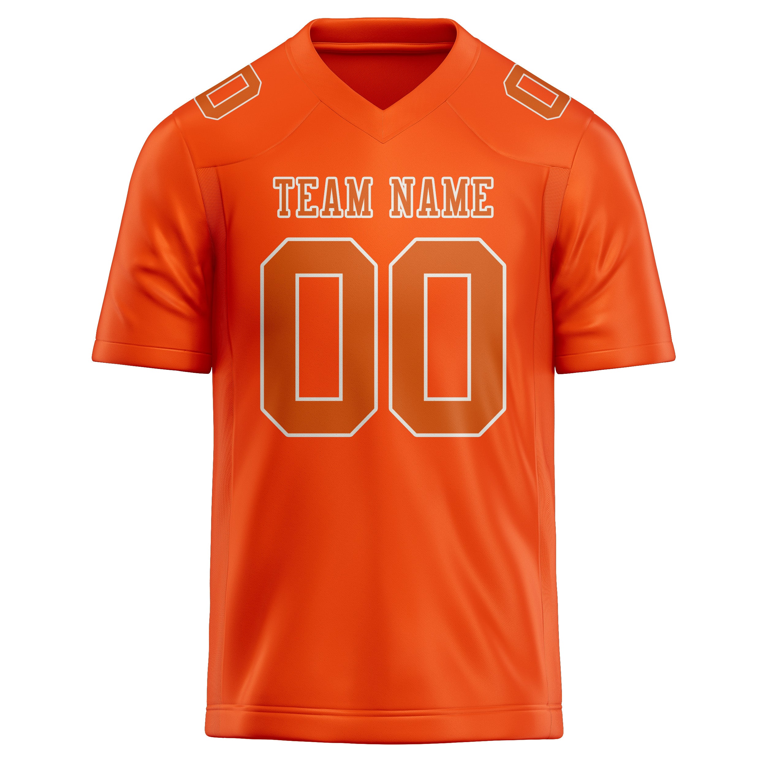 Maillot de football personnalisé orange-rouge-orange
