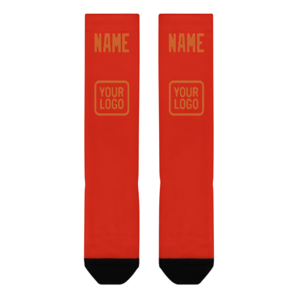 Chaussettes hautes orange personnalisées