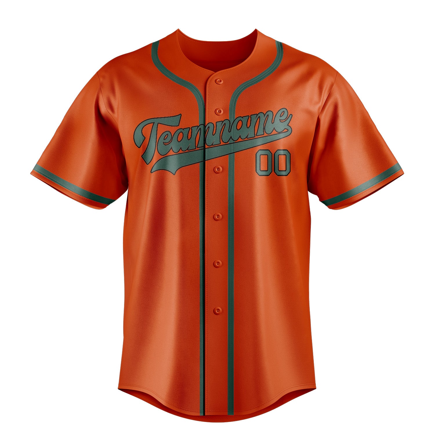 Maillot de baseball personnalisé orange rouge bleu vert