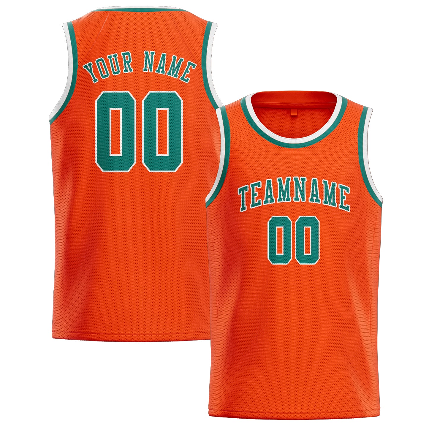 Maillot de basketball personnalisé orange, rouge, bleu et vert