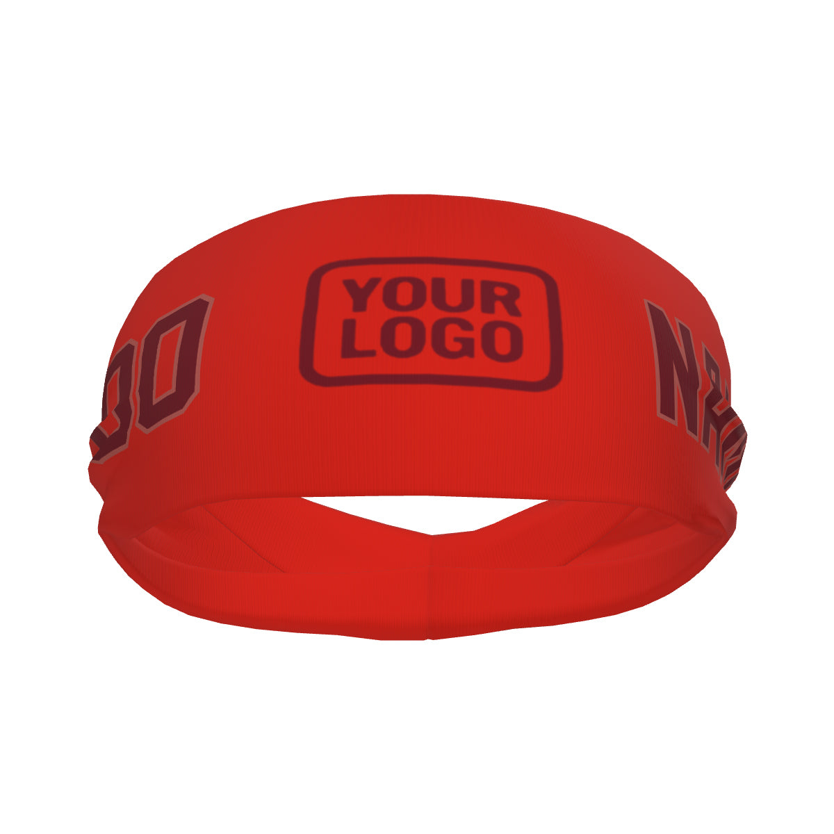 Bandeau de sport personnalisé orange rouge cramoisi