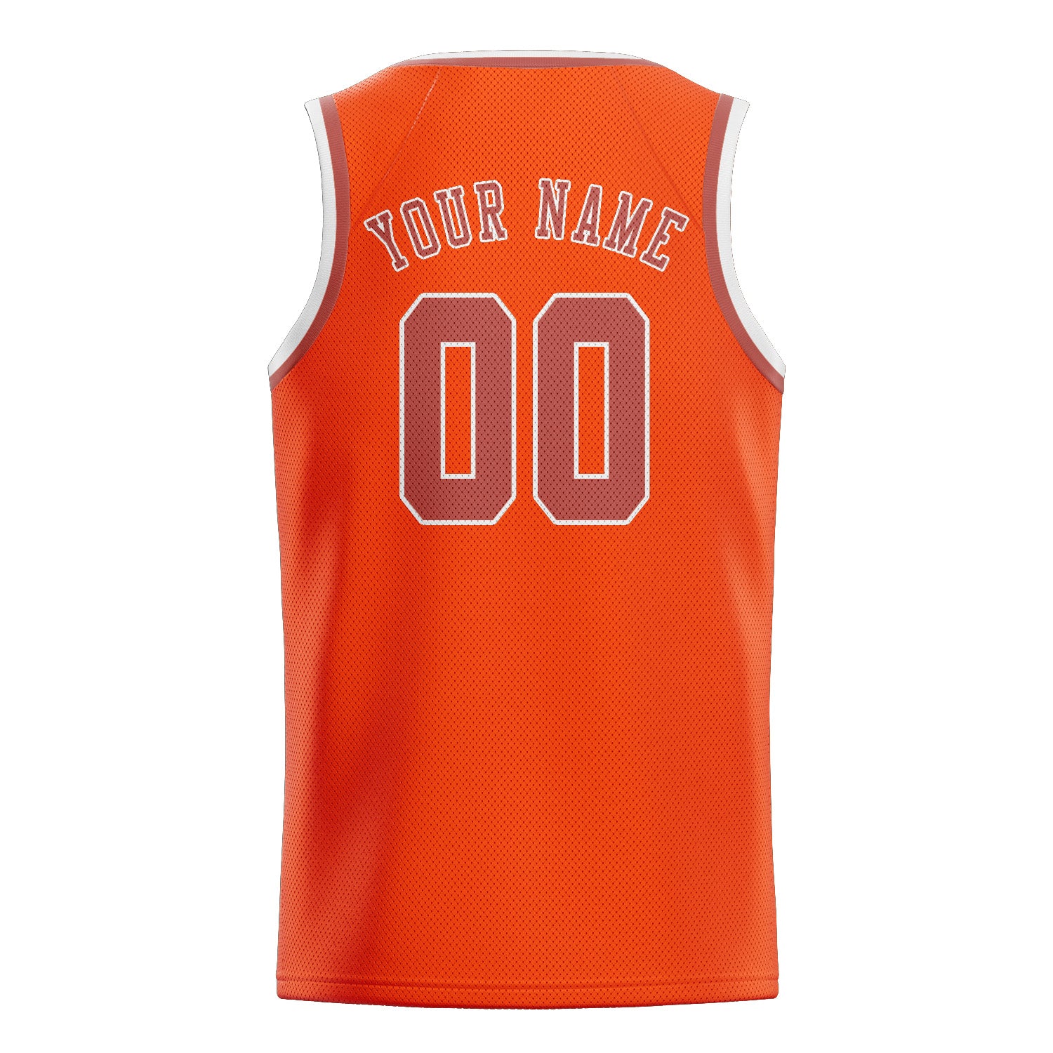 Maillot de basketball personnalisé orange rouge cuivre rose