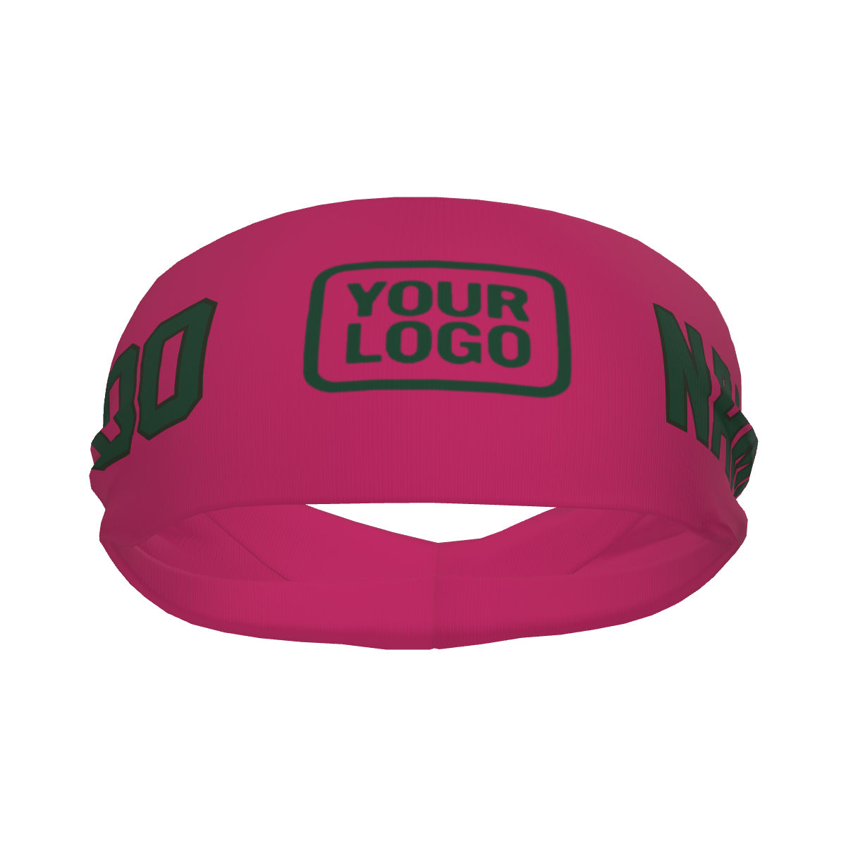 Bandeau de sport rose et vert personnalisé