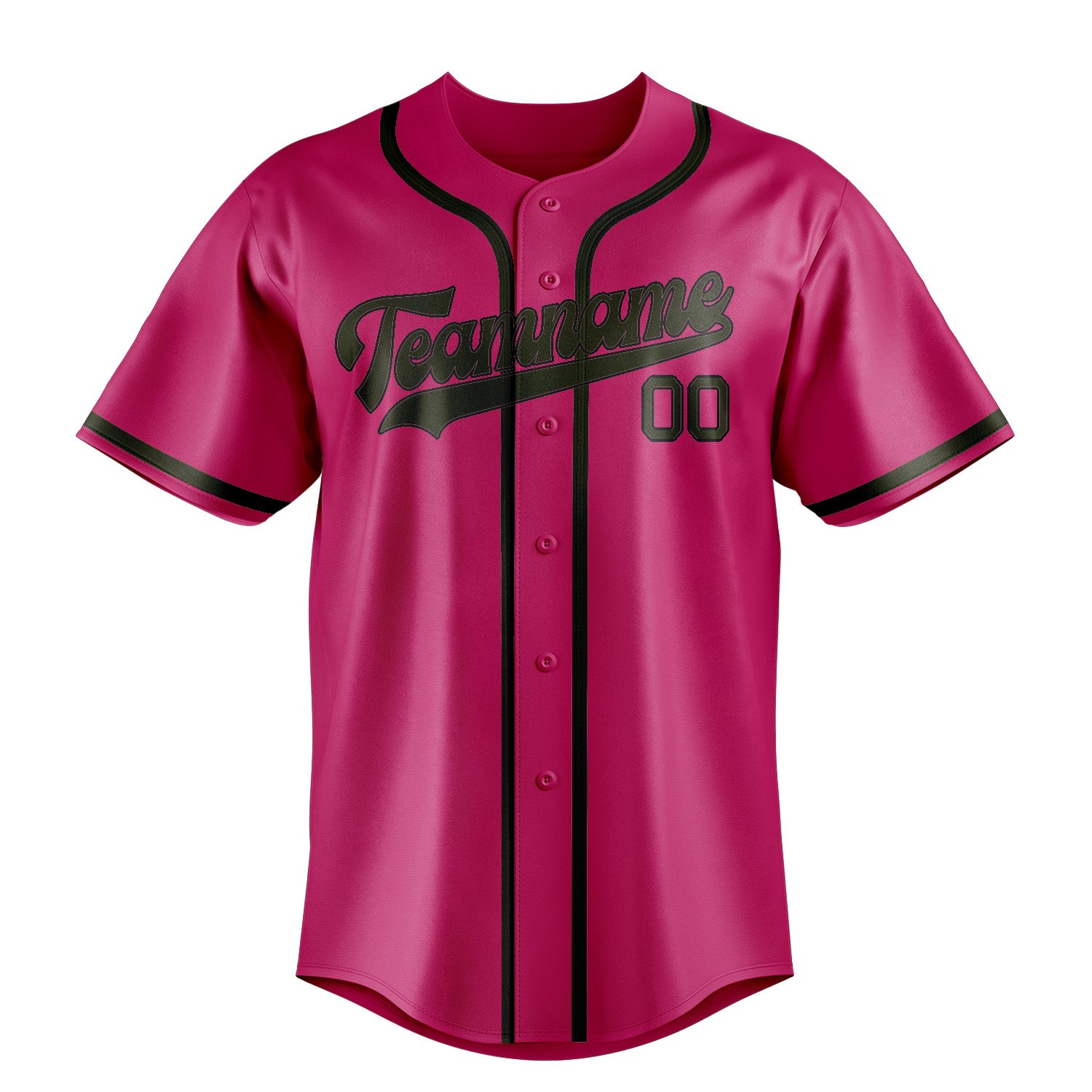 Maillot de baseball personnalisé rose olive