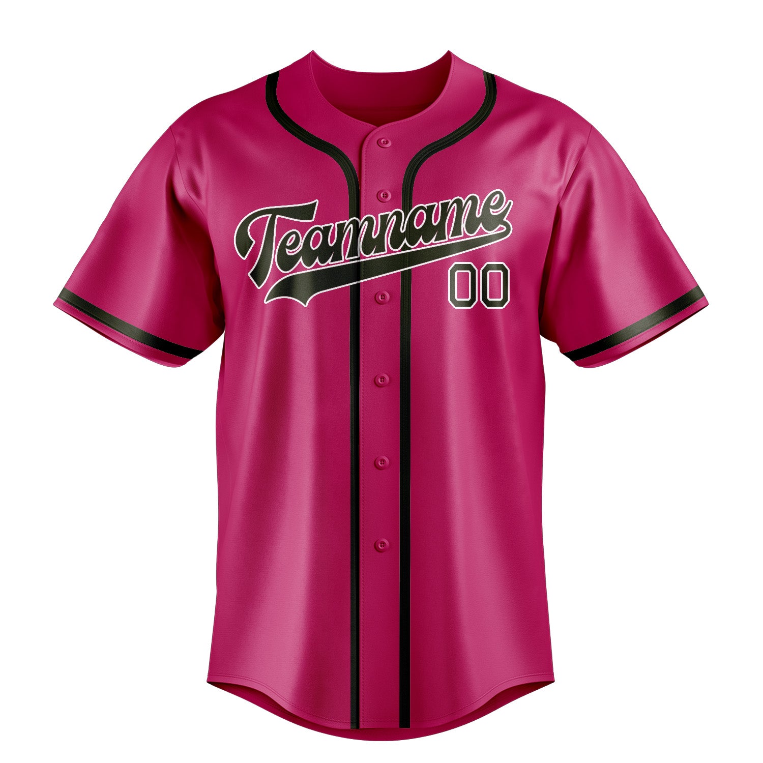 Maillot de baseball personnalisé rose olive