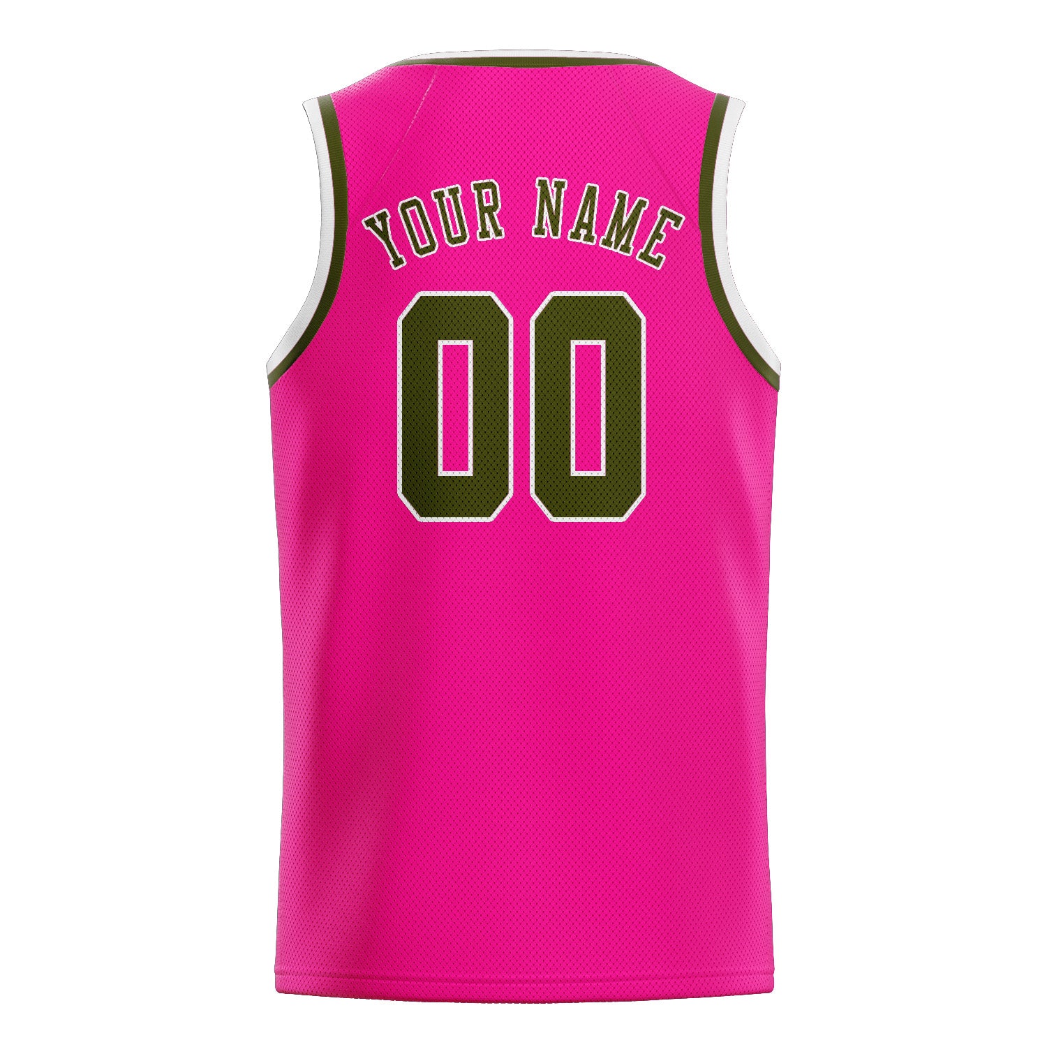 Maillot de basketball rose olive personnalisé