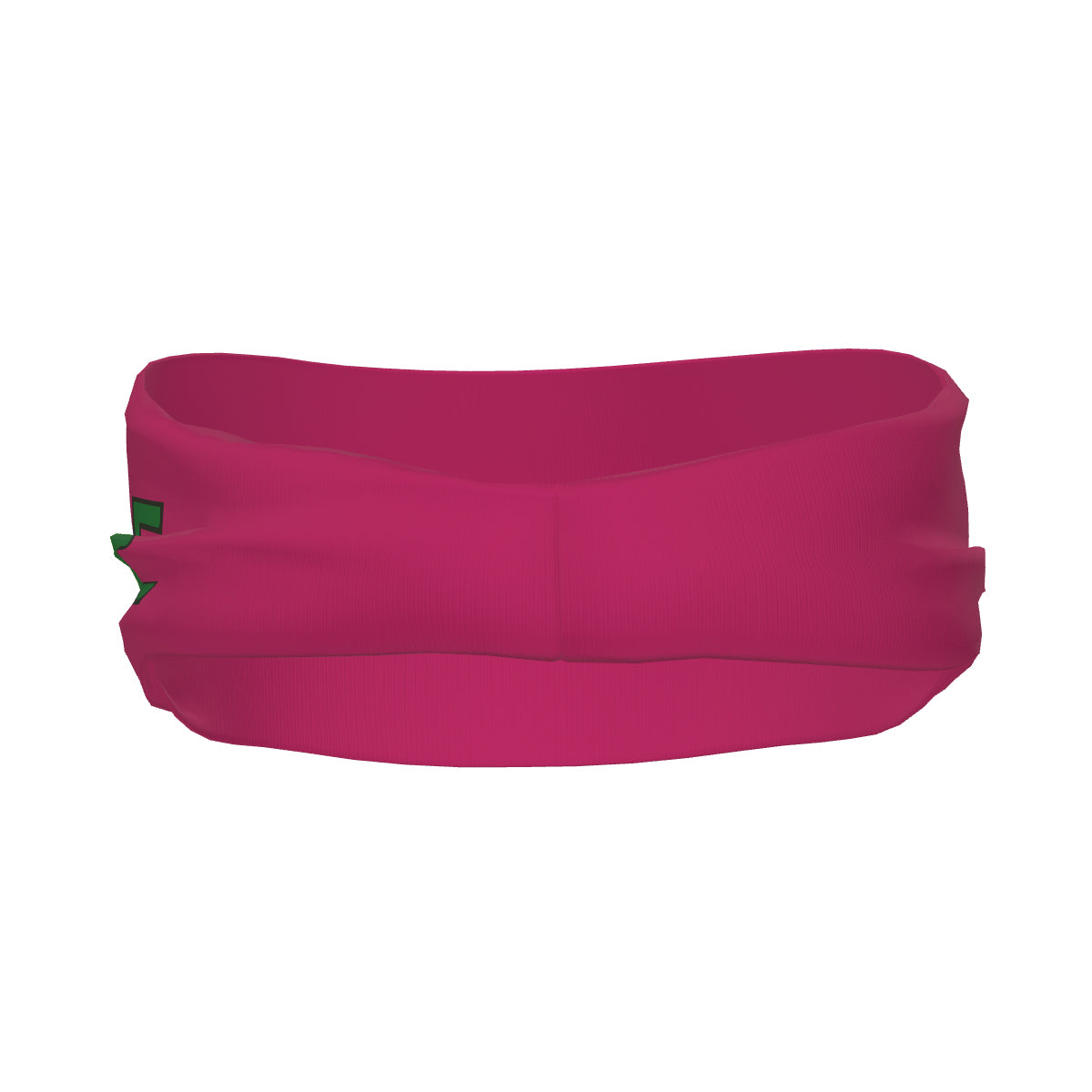 Bandeau de sport personnalisé rose et vert émeraude
