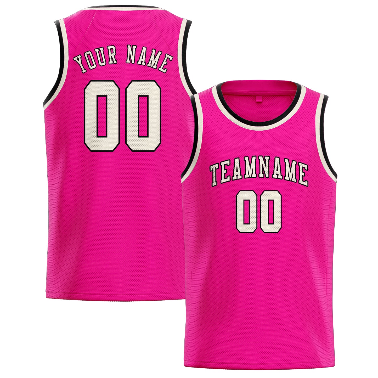 Maillot de basketball rose crème personnalisé