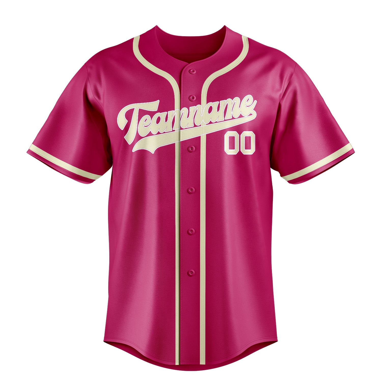 Maillot de baseball rose crème personnalisé