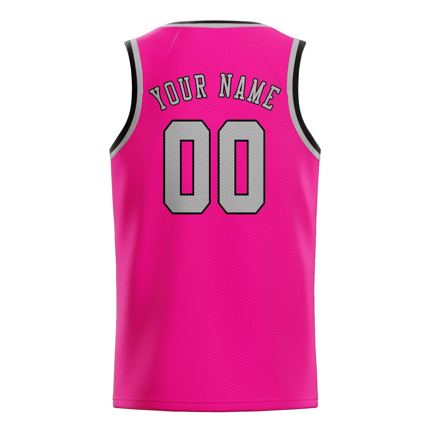 Maillot de basketball personnalisé rose et gris