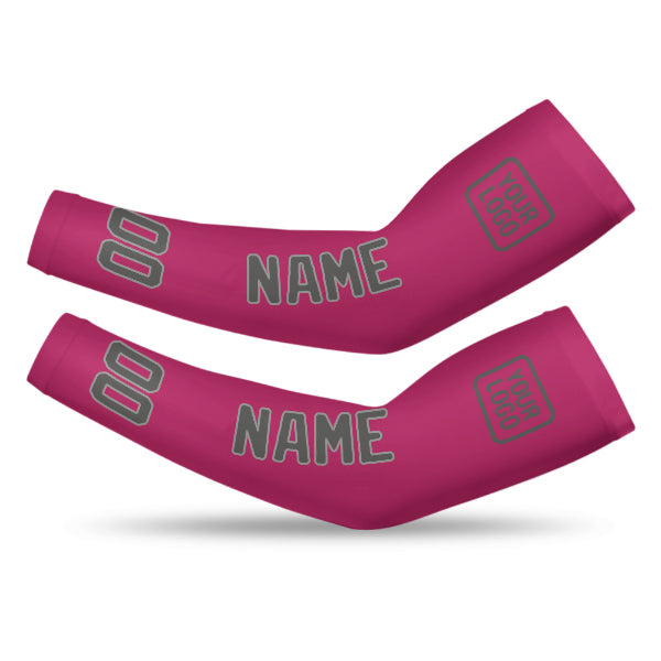Manchon personnalisé rose et gris foncé