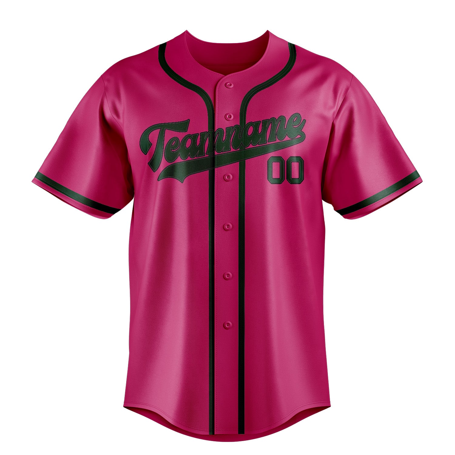 Maillot de baseball rose et vert personnalisé