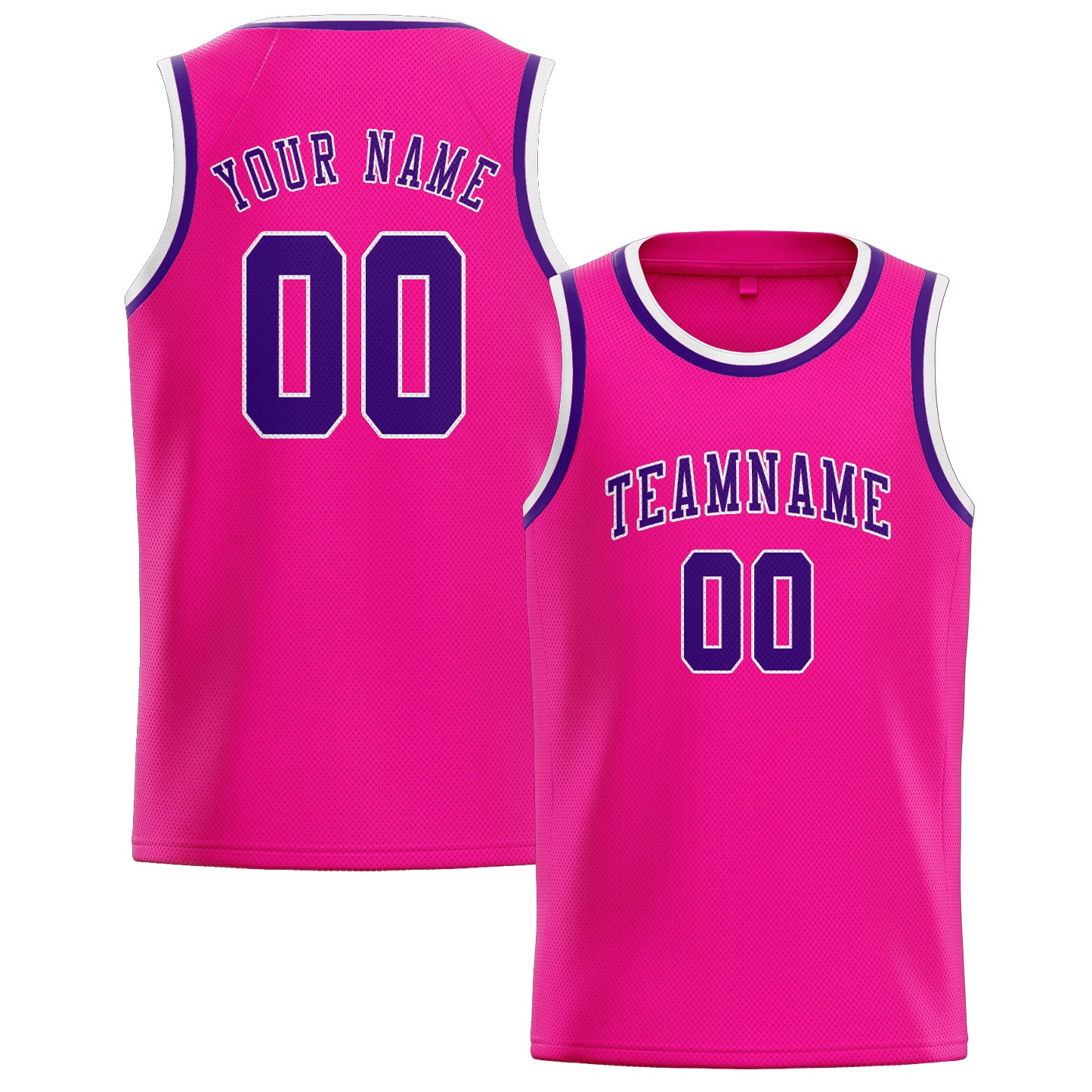 Maillot de basketball rose et violet personnalisé