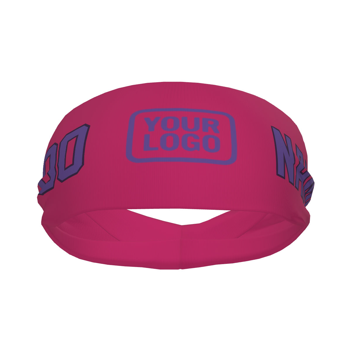 Bandeau de sport rose clair et violet personnalisé