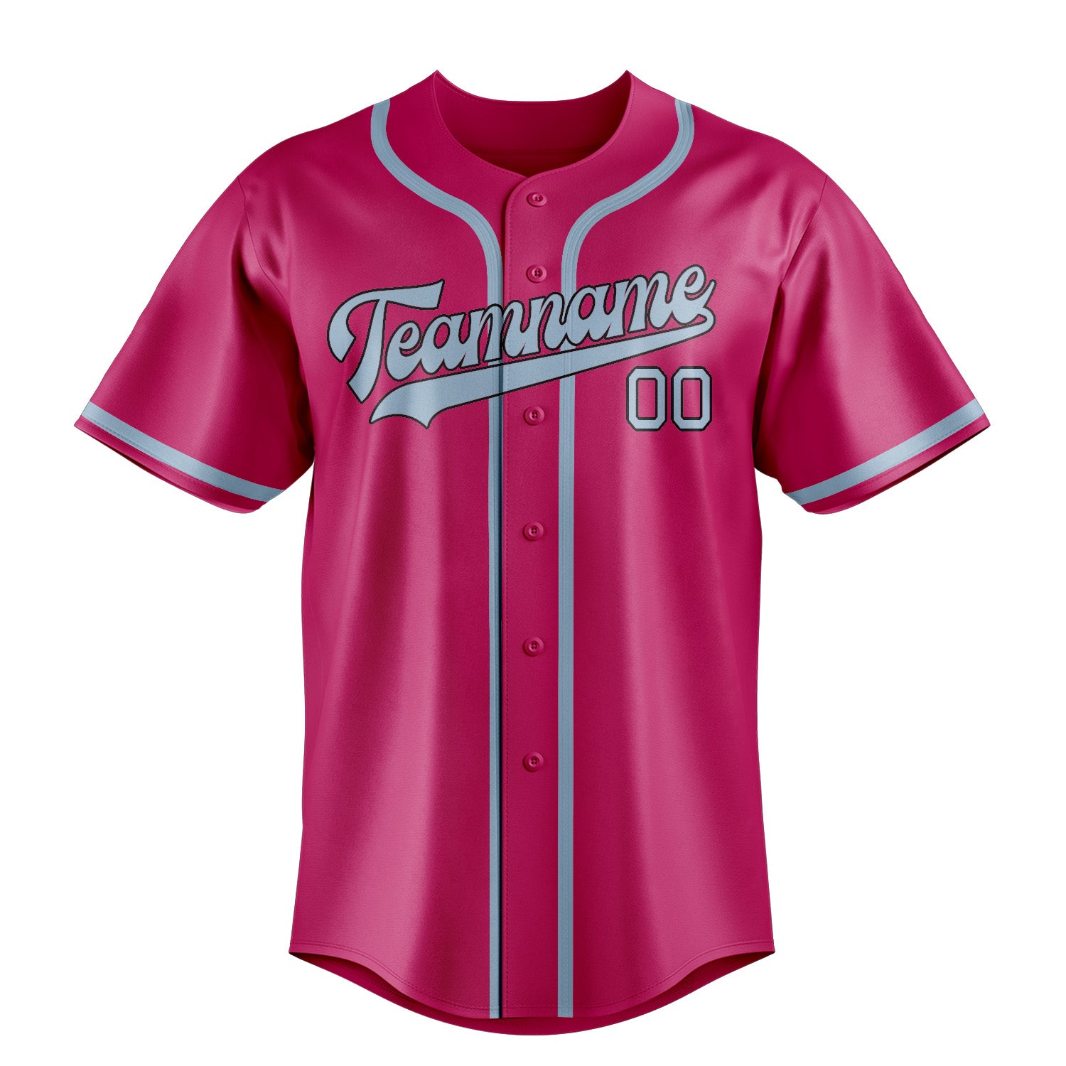Maillot de baseball personnalisé rose et bleu clair