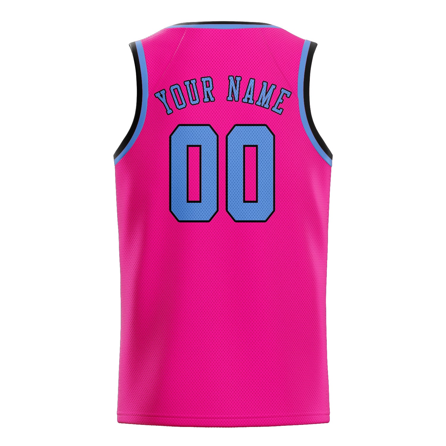 Maillot de basketball personnalisé rose et bleu clair