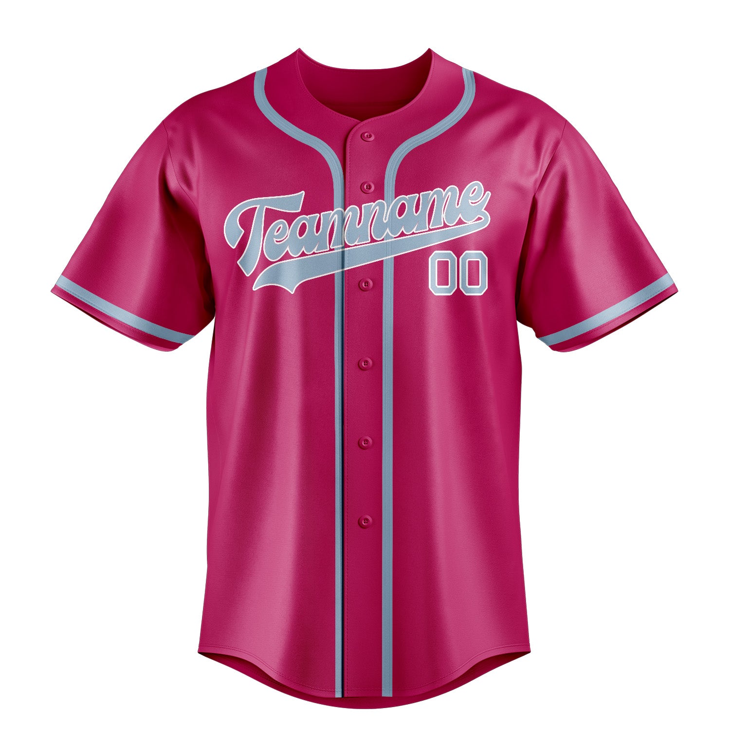 Maillot de baseball personnalisé rose et bleu clair
