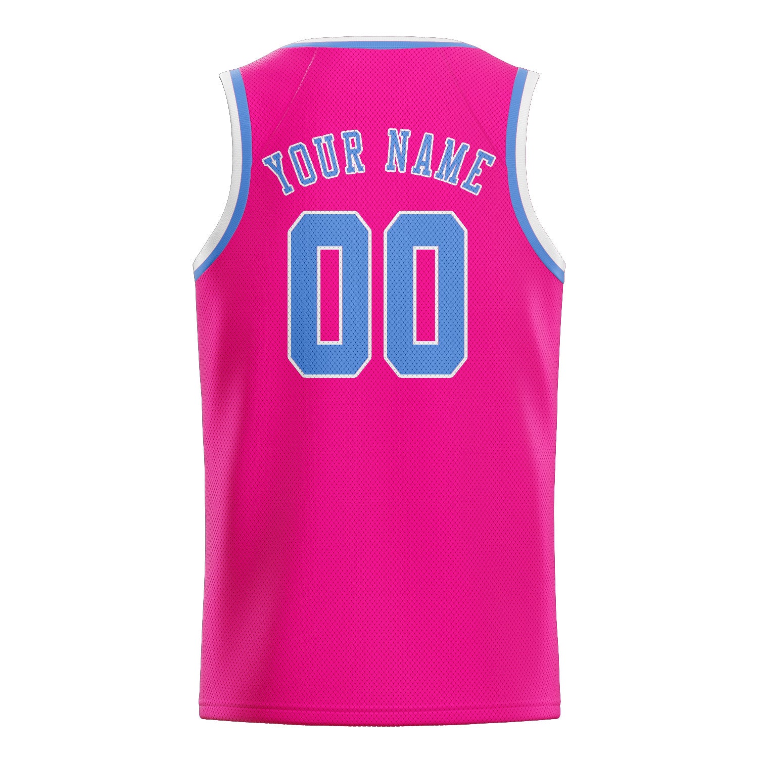 Maillot de basketball personnalisé rose et bleu clair