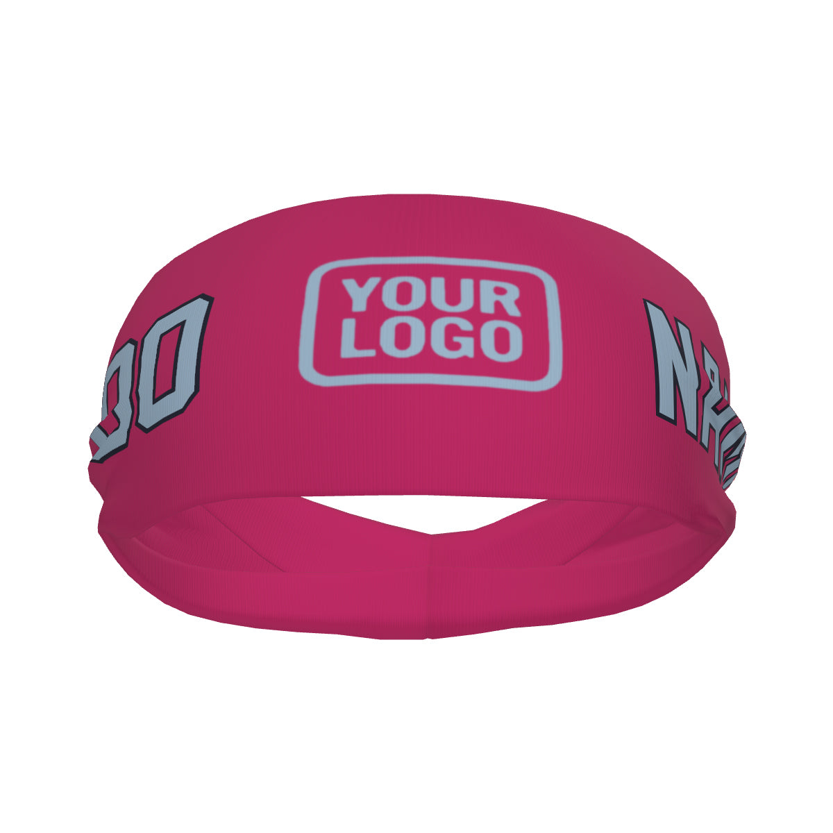 Bandeau de sport rose et bleu clair personnalisé