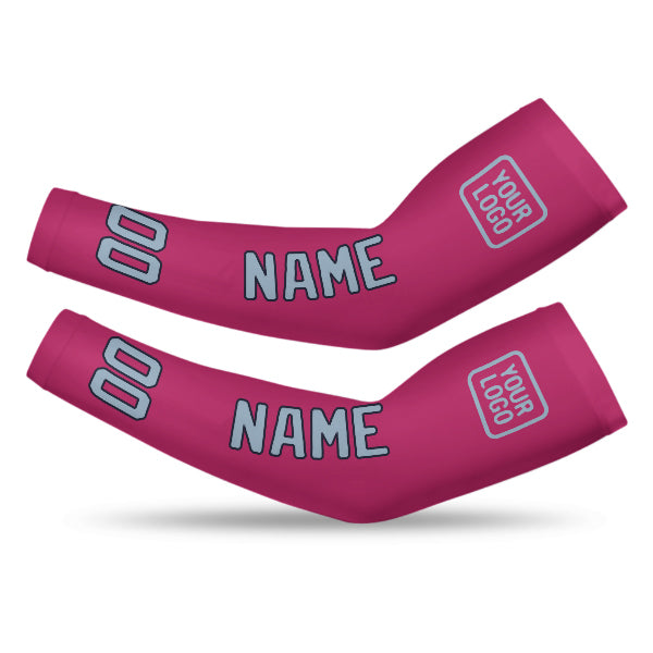 Manchon personnalisé rose et bleu clair