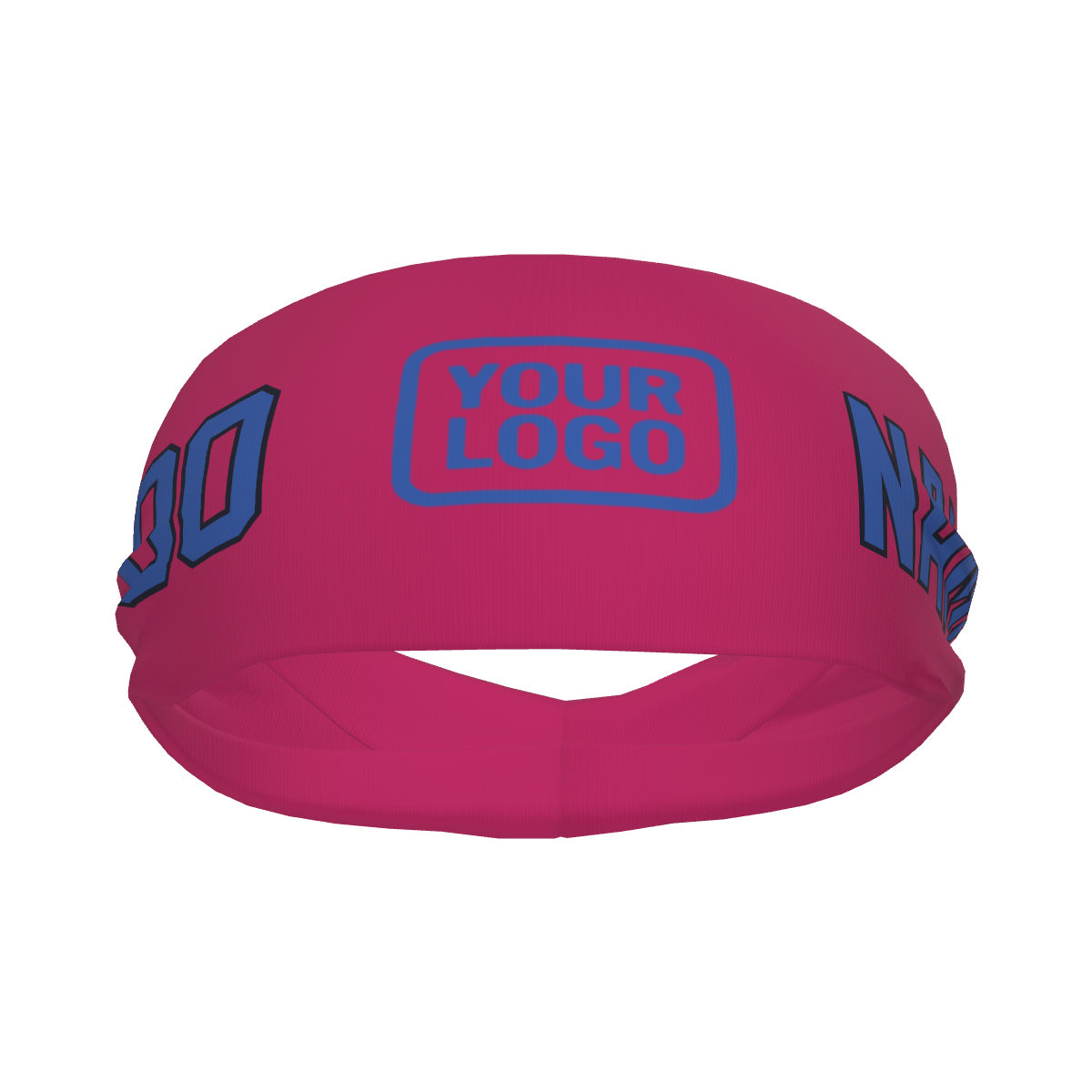 Bandeau de sport personnalisé rose et bleu ciel
