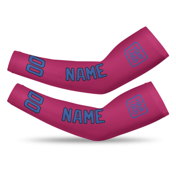 Manchon personnalisé rose et bleu ciel