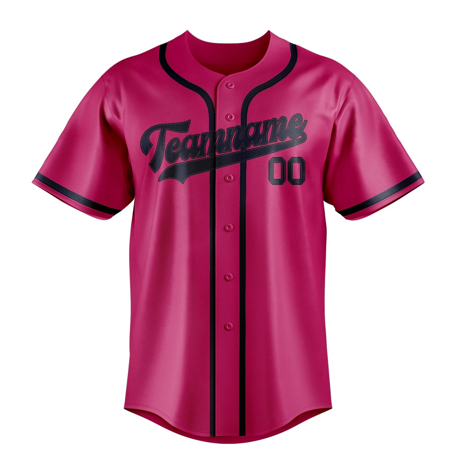Maillot de baseball rose et marine personnalisé