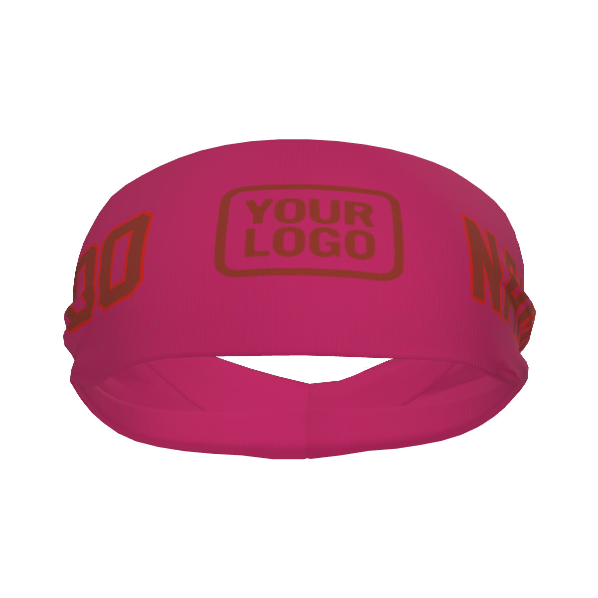 Bandeau de sport personnalisé rose corail rouge
