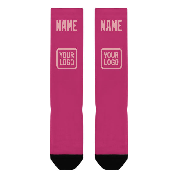 Chaussettes hautes roses personnalisées
