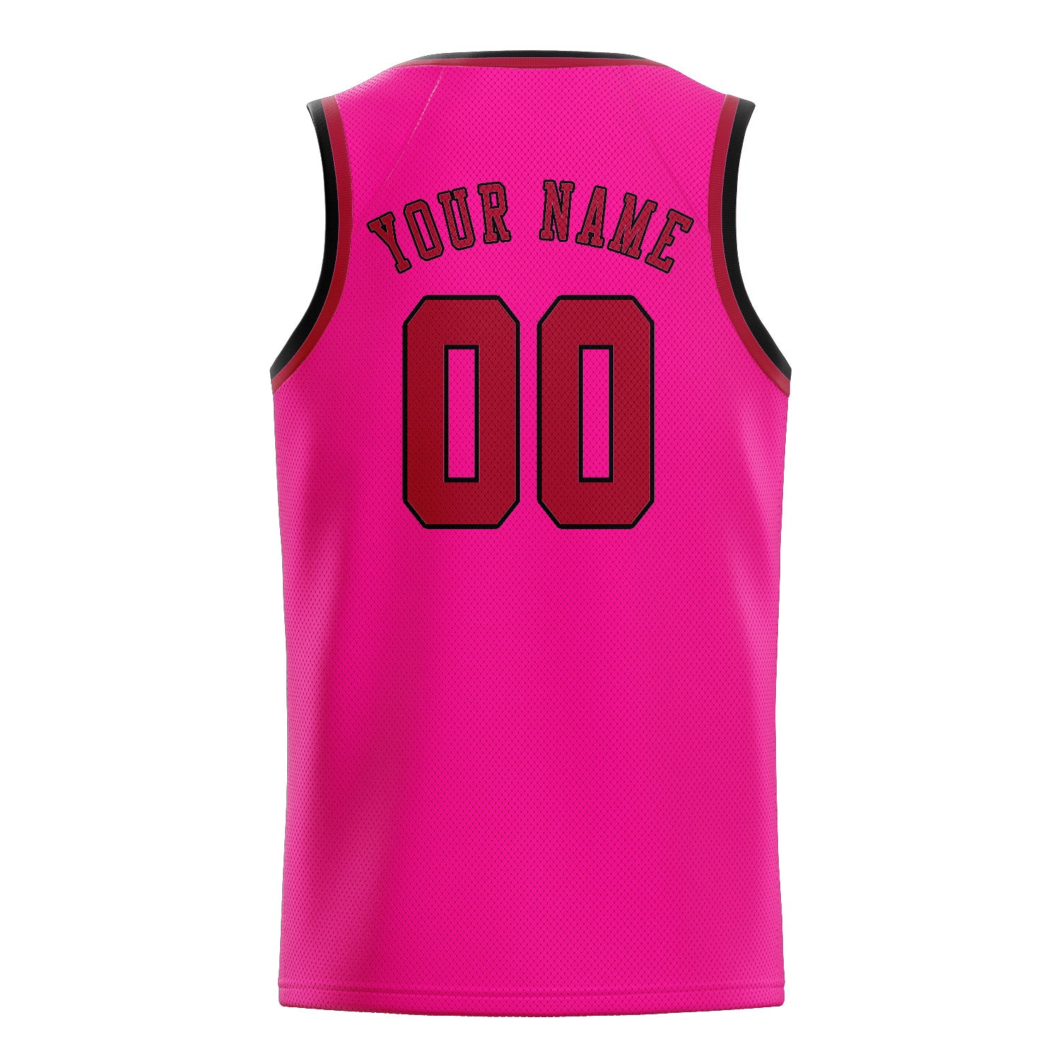 Maillot de basketball rose et rouge personnalisé
