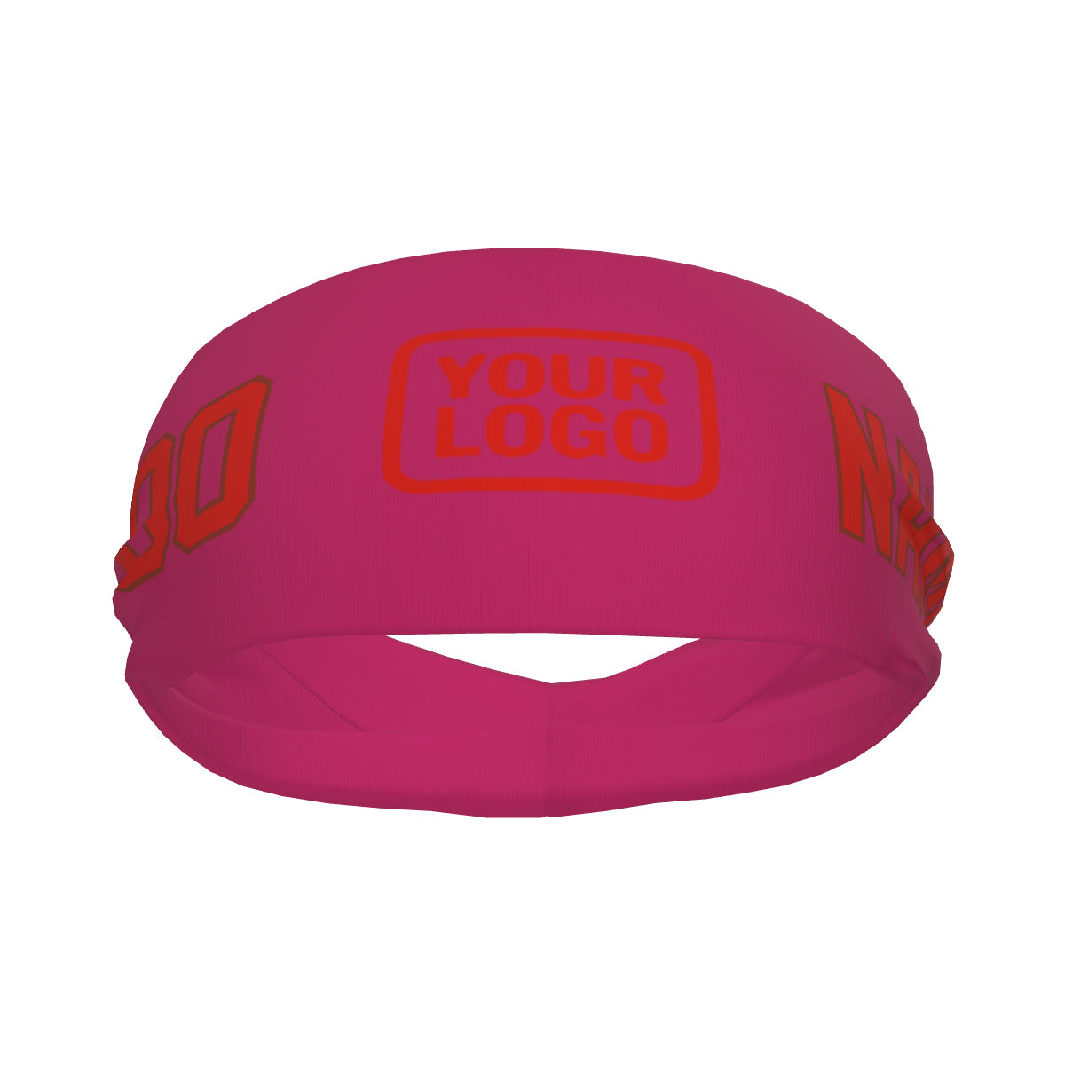 Bandeau de sport personnalisé rose, orange et rouge