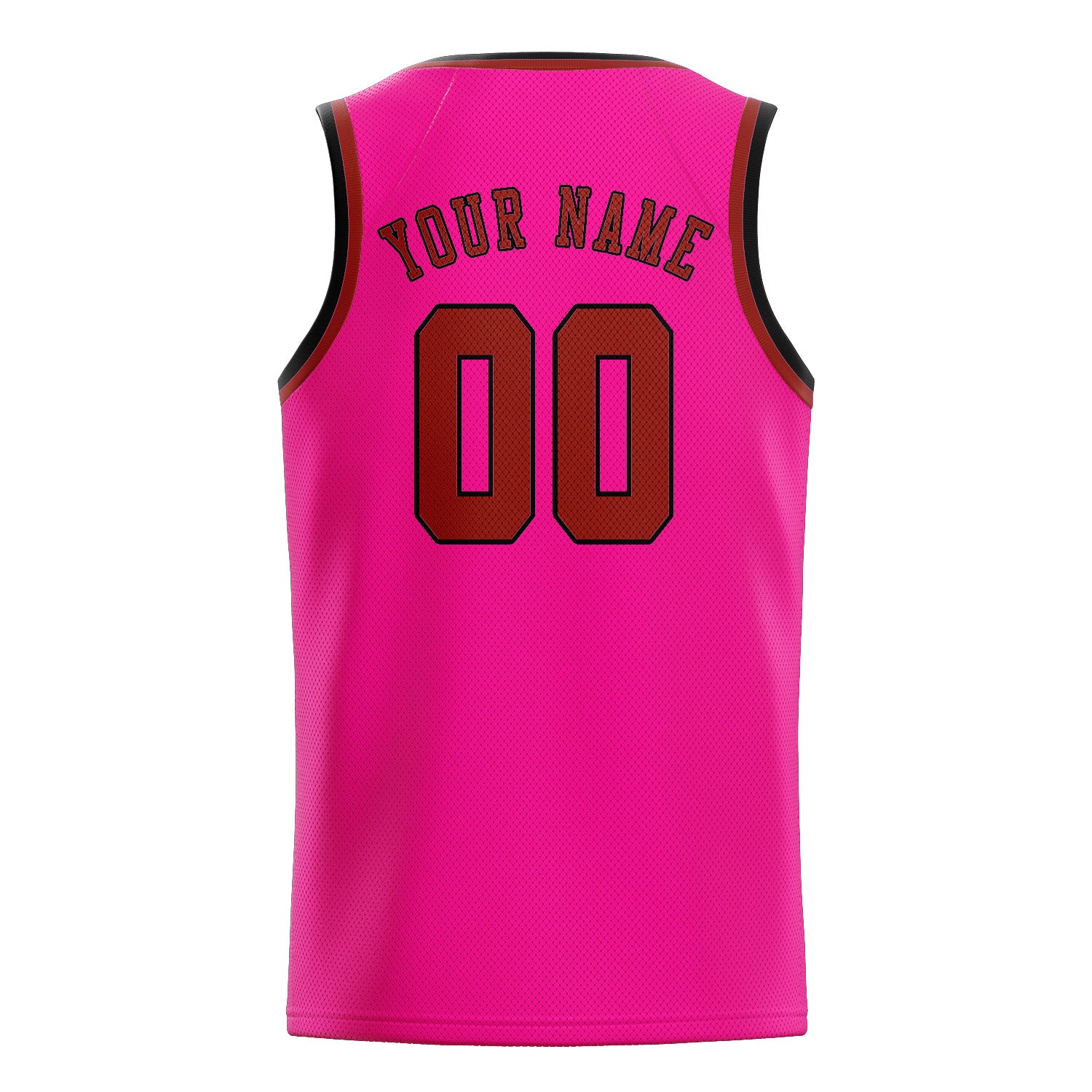 Maillot de basketball personnalisé rose corail et rouge