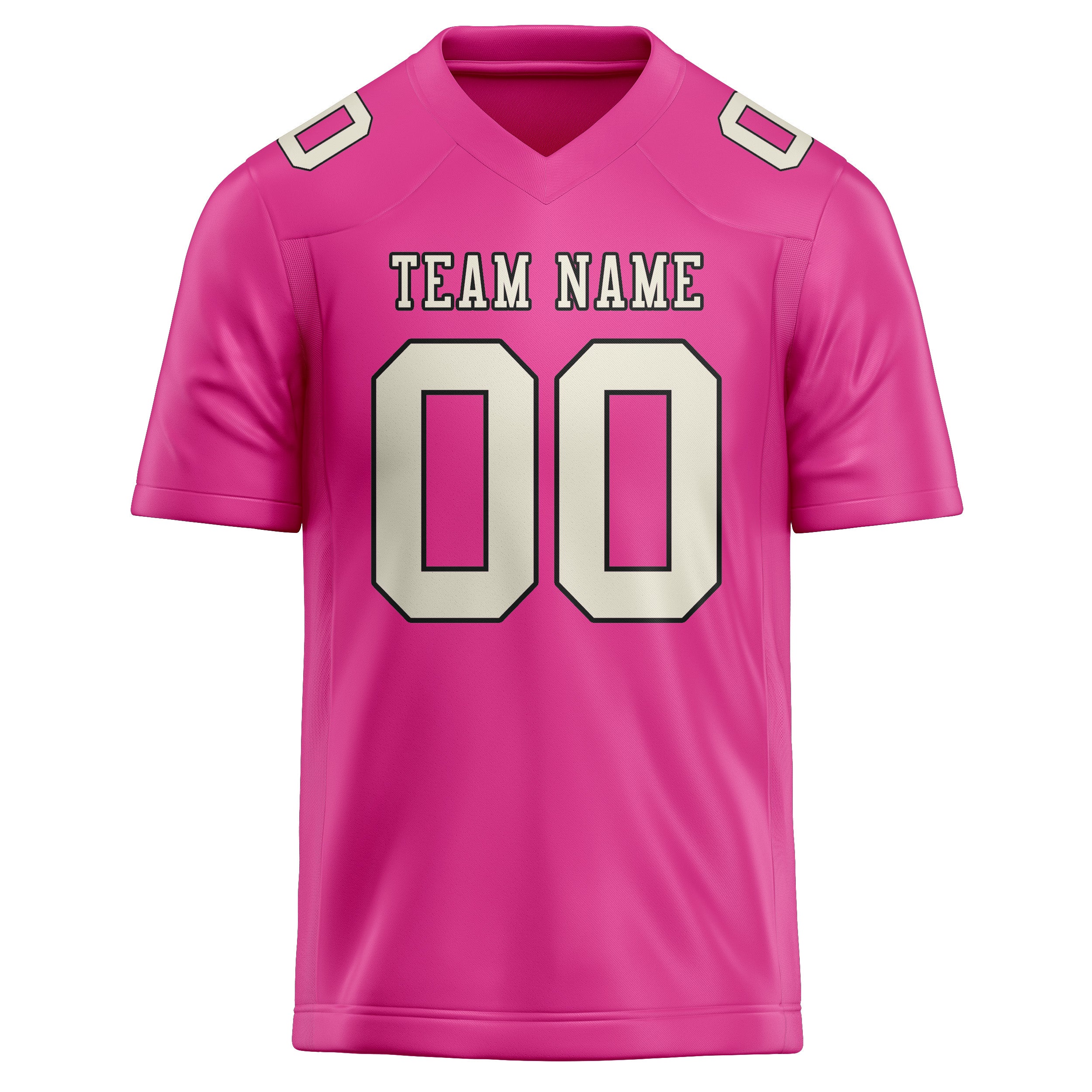 Maillot de football rose crème personnalisé
