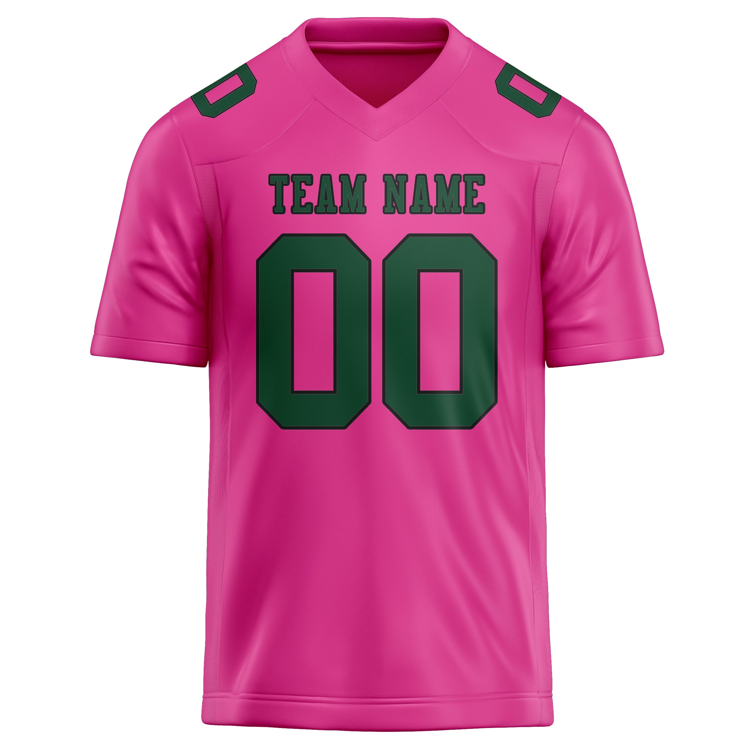 Maillot de football rose et vert personnalisé