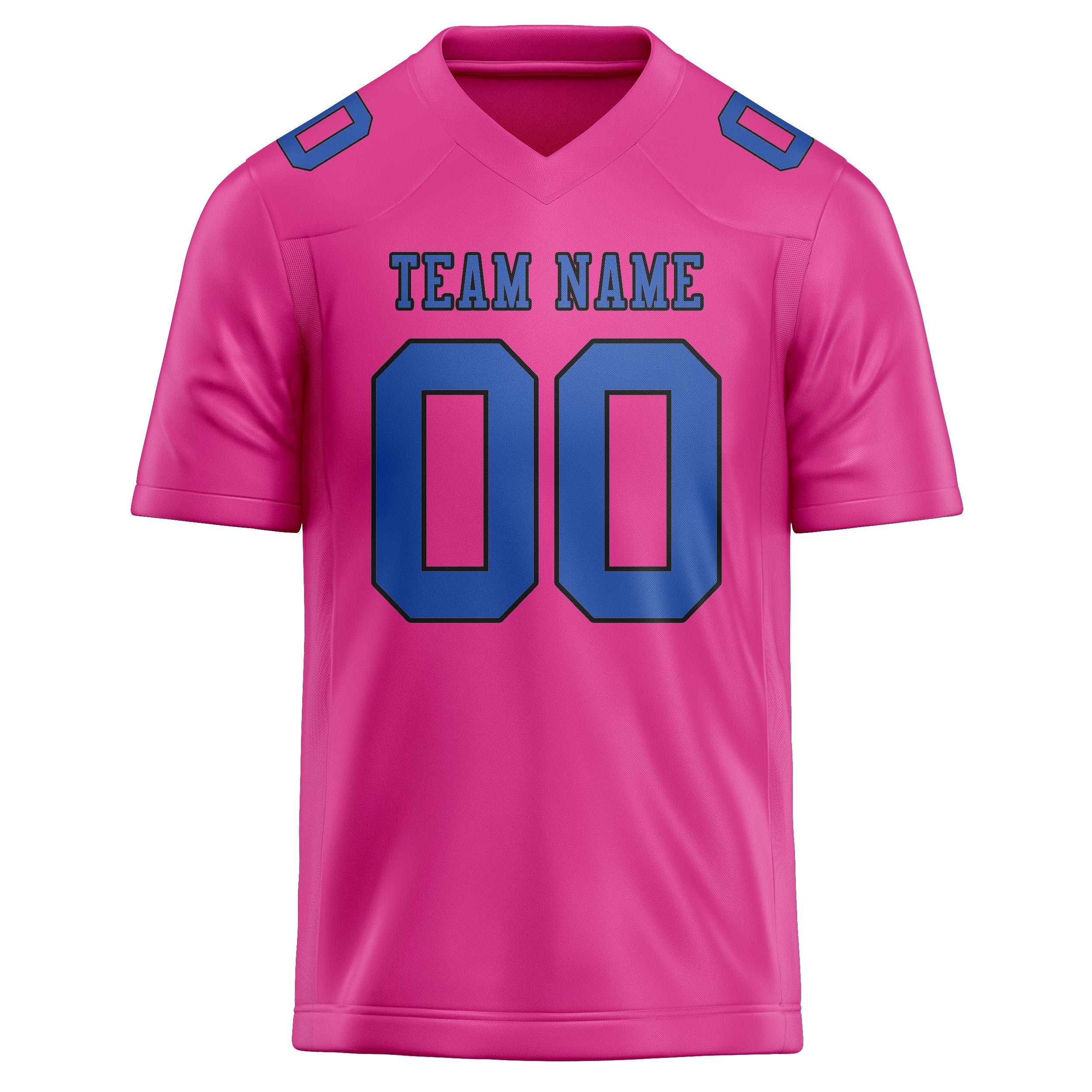 Maillot de football personnalisé rose et bleu ciel