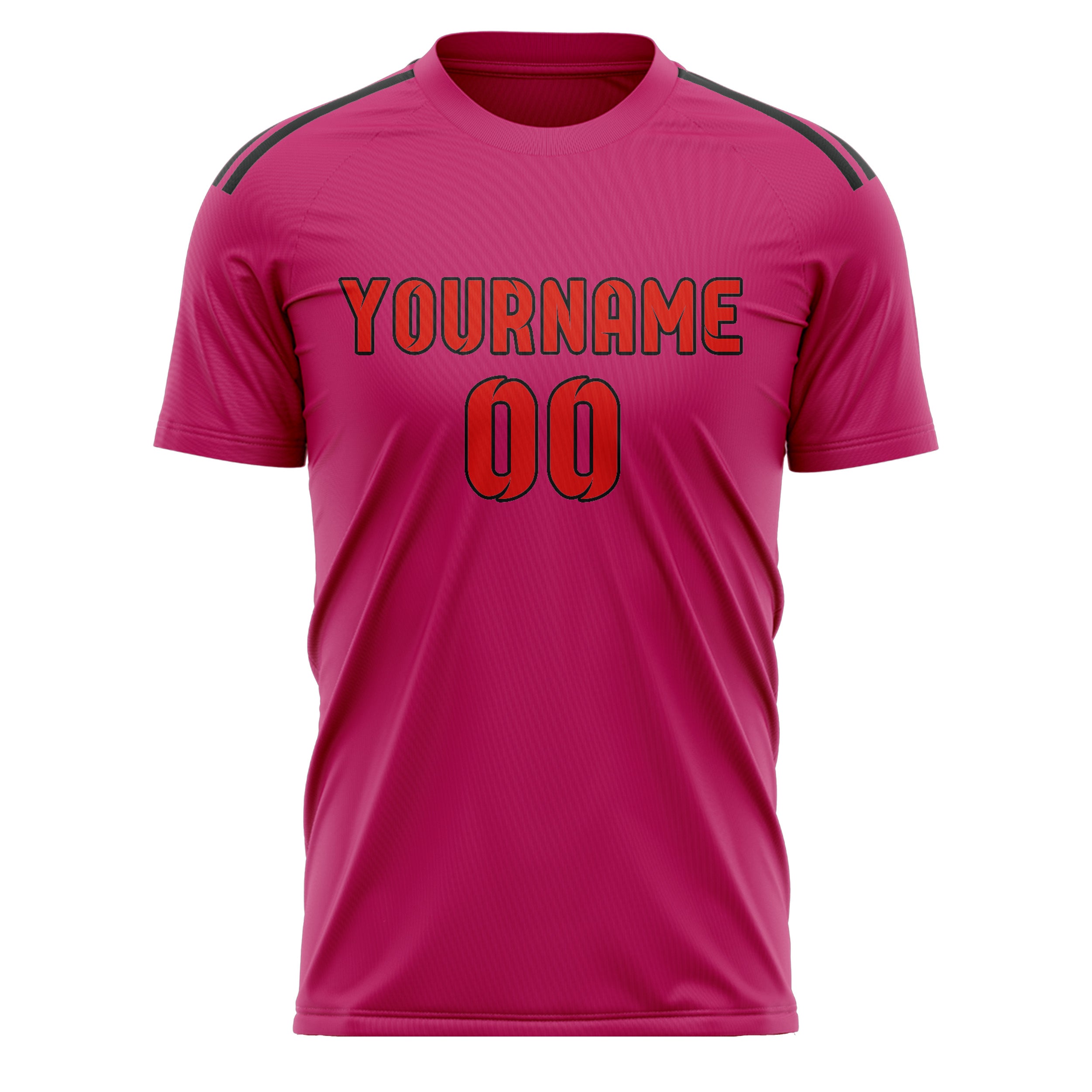 Custom Pink Orange Red Soccer Jersey